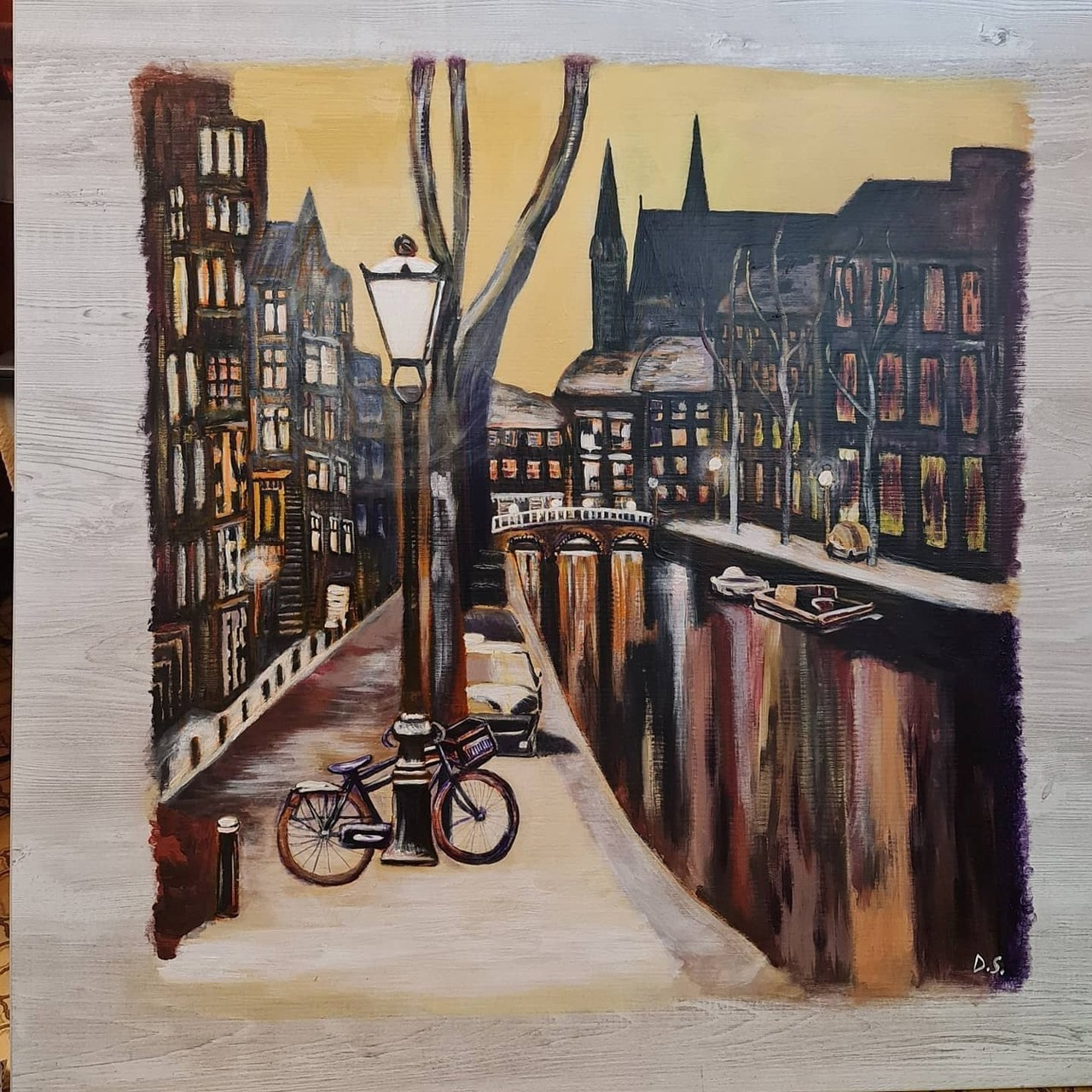 Картина рисовалась на материале клиента ( дверь ) 2021 год