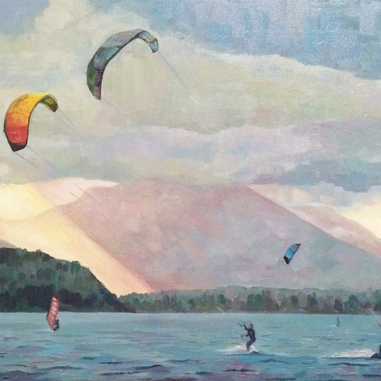 «Кайтинг». Масло, 60х40 см., 2015. В частной коллекции