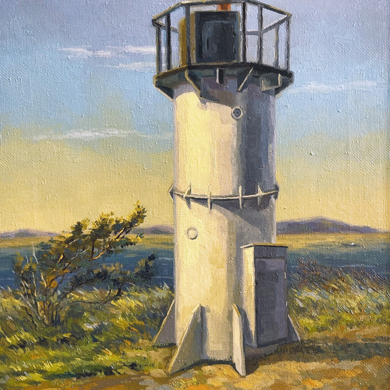 «Корсаковский портовый маяк». Масло, 40х50 см., 2024