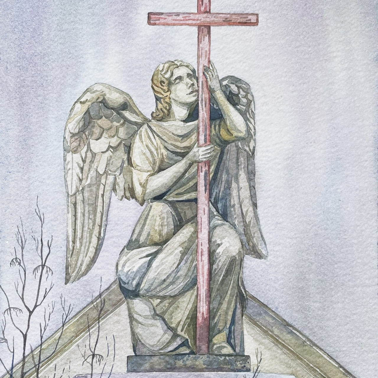 «Дышит добром и искусством». Акварель, 29,7х42 см., 2023