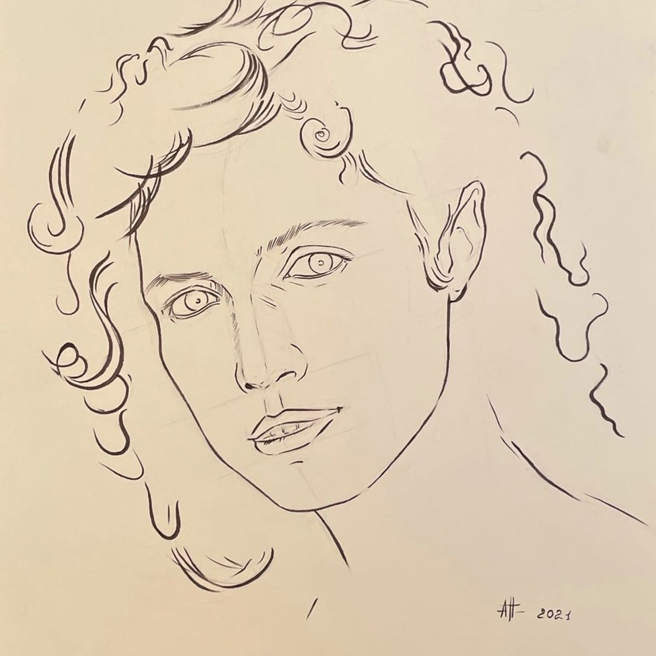 Наброски. Синий махаон