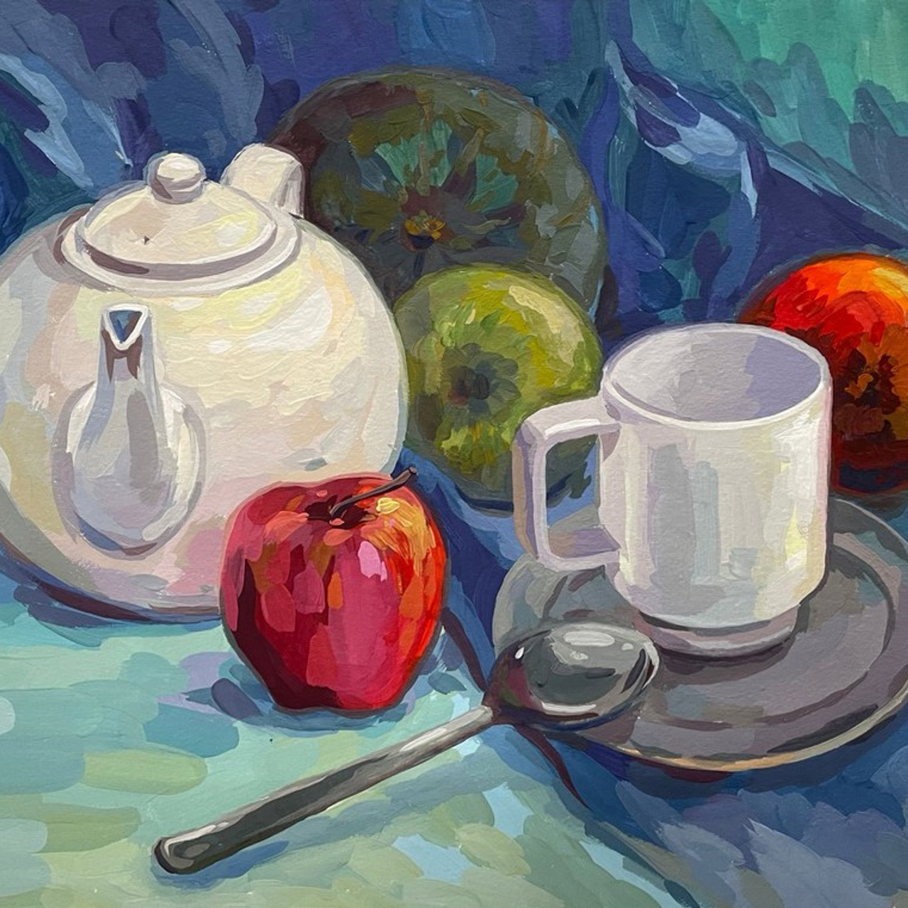 «Натюрморт». Гуашь, 42х29,7 см., 2024