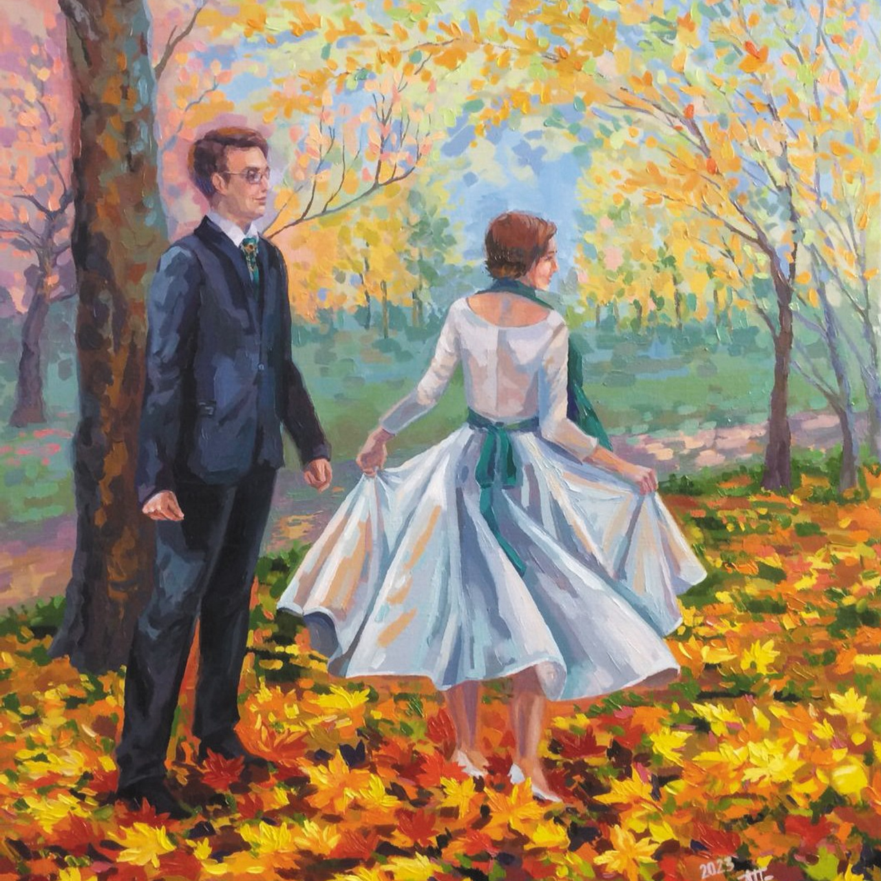 Осень. Масло. Живопись. Прекраснова. Prekrasnova. Painting. Portrait