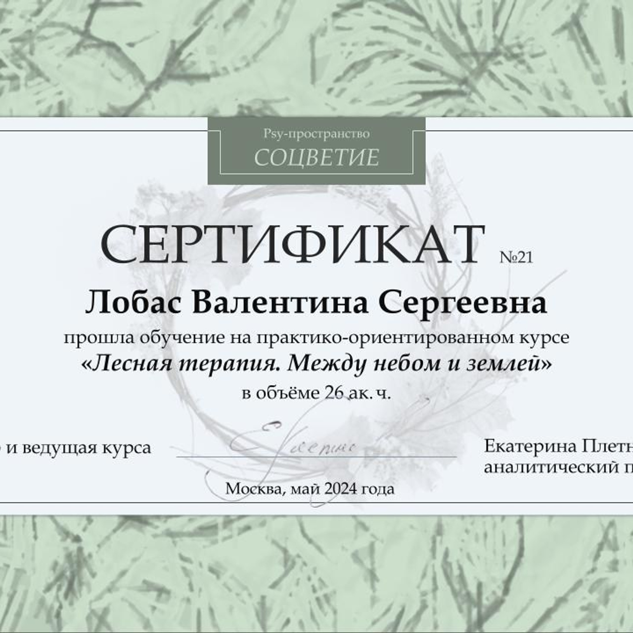 Дипломы, сертификаты. Фототерапевт и арт-терапевт Валентина Лобас