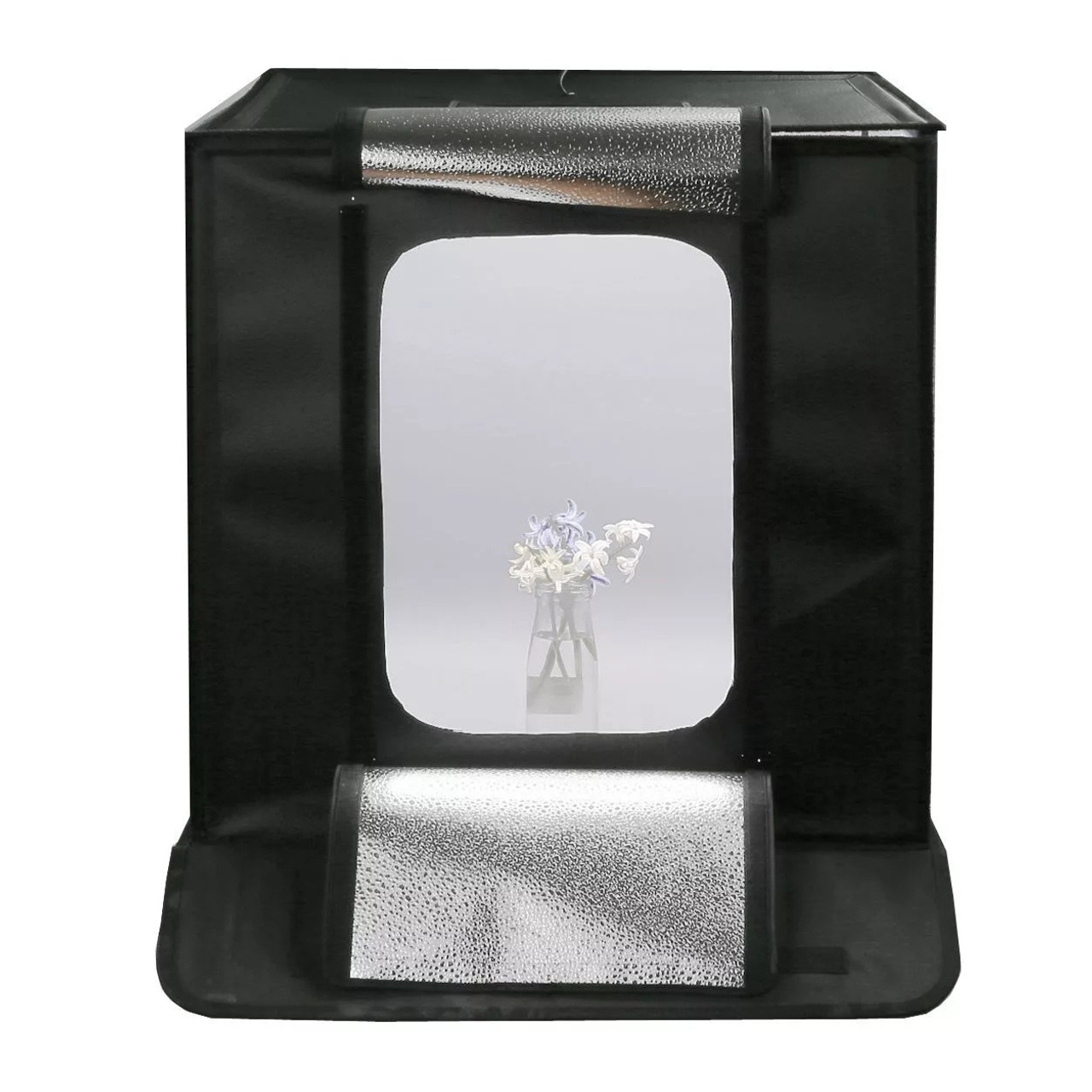 Grifon LED 660, лайткуб фотобокс со светодиодным освещением 150 диодов 65W, складной 60х60 см, пластиковые фоны - белый, черный, серый, янтарный