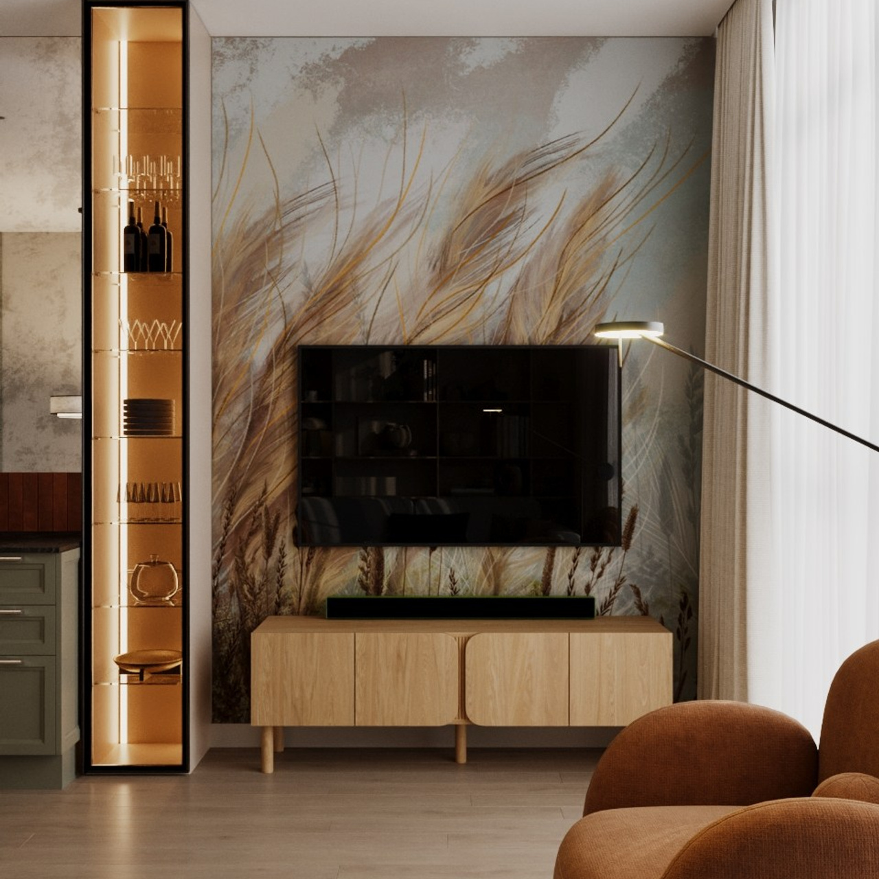 Кухня —гостиная ЖК Голландия