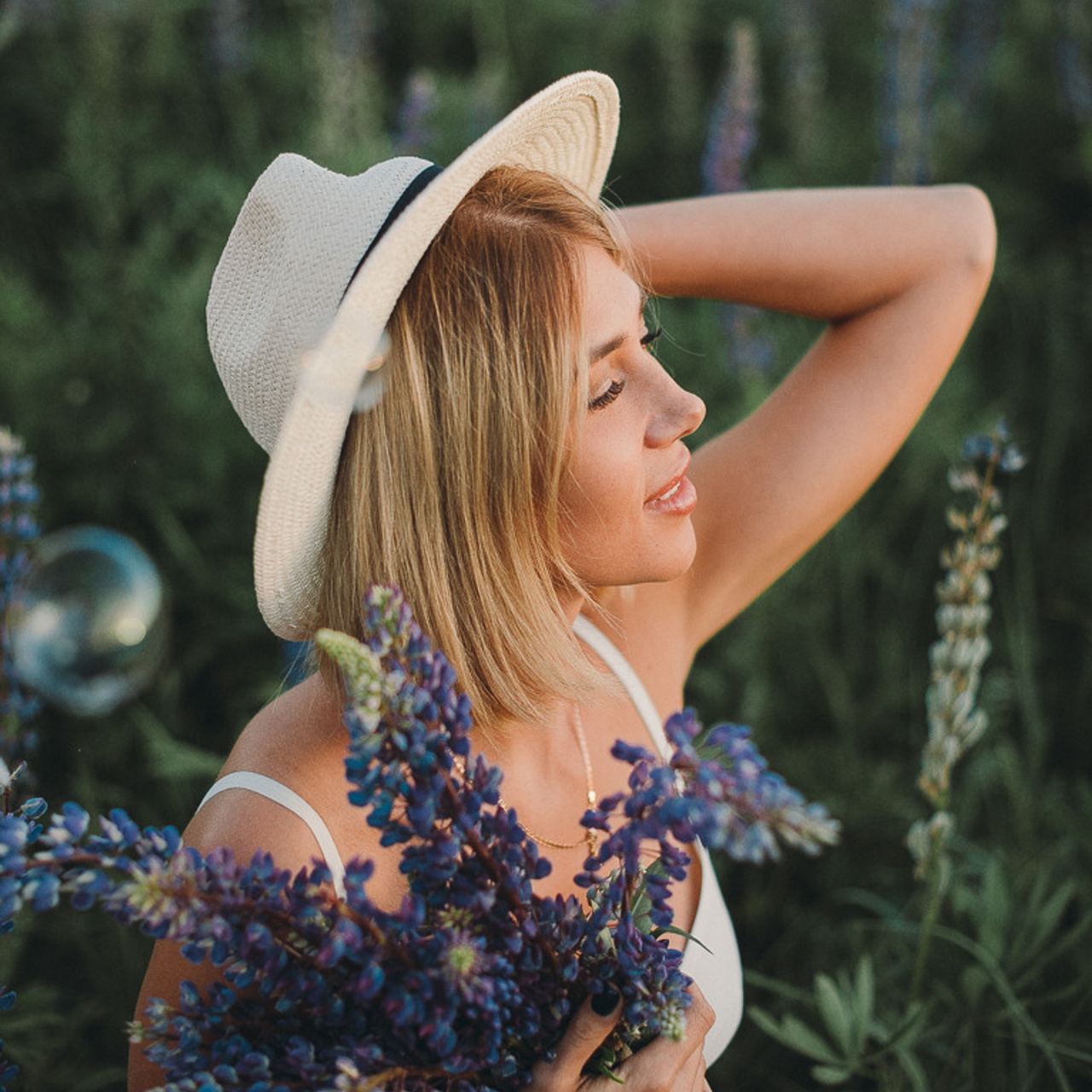 Закат в люпинах