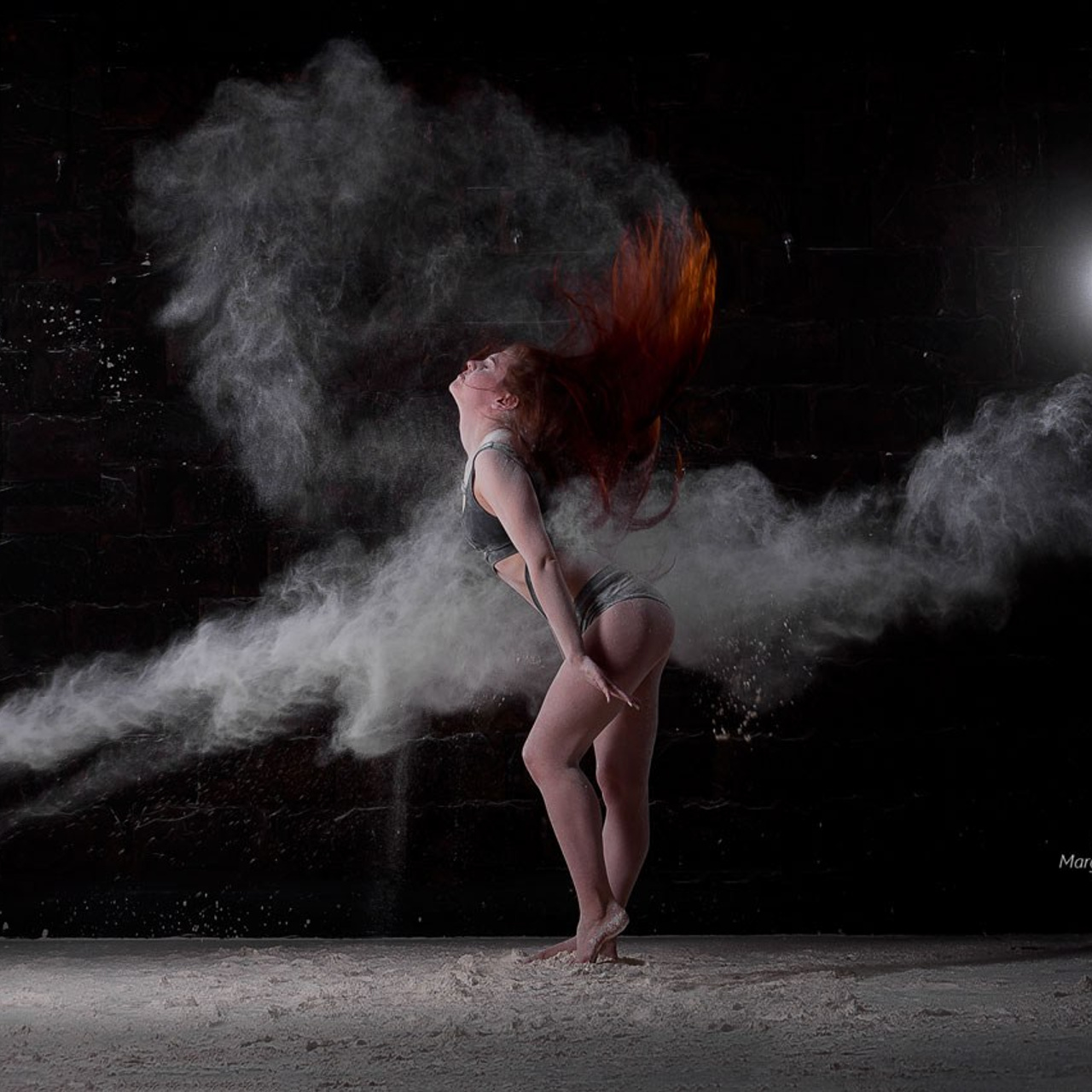 Съёмка с мукой 1