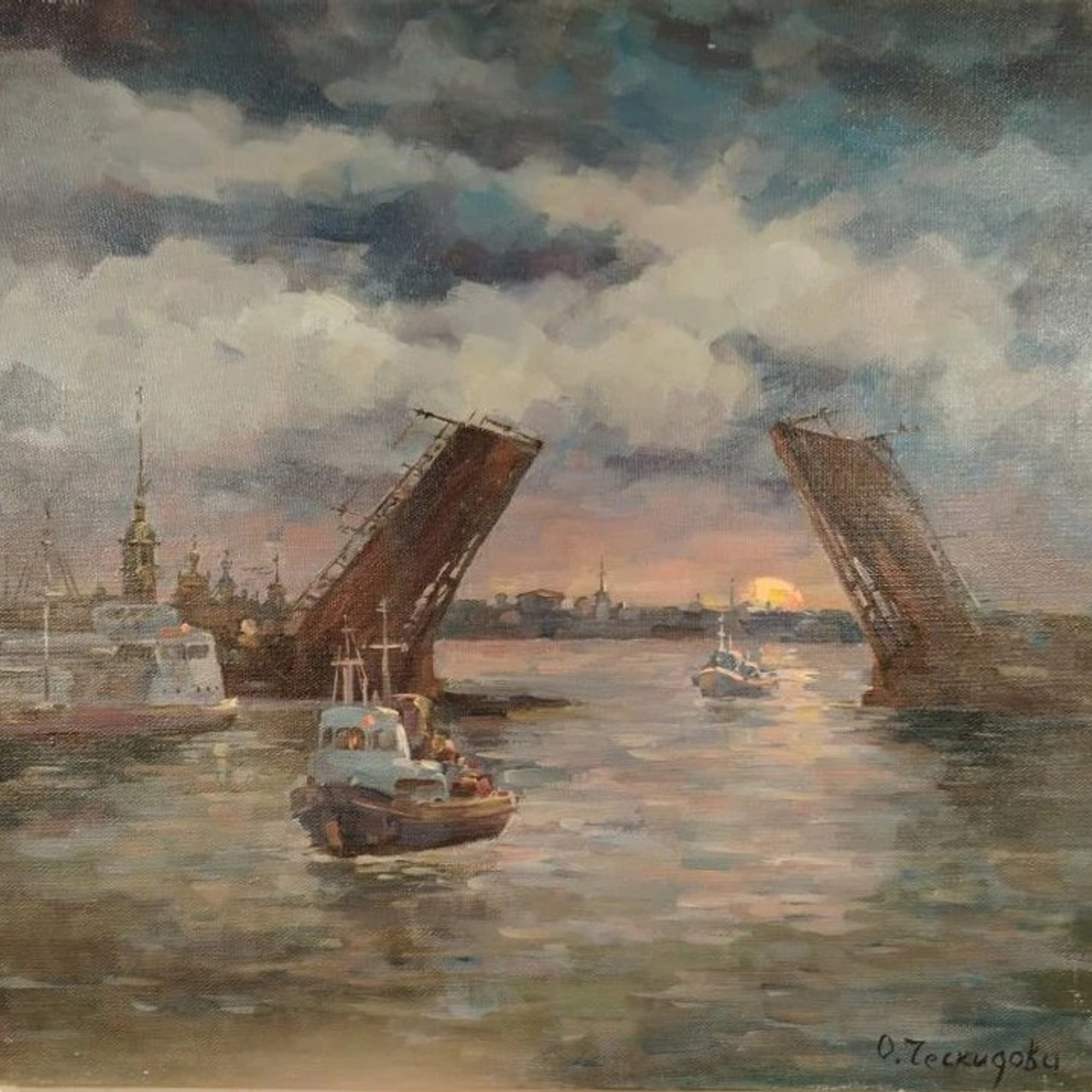 «Белые ночи. Навигация. Дворцовый мост разведен». Главная