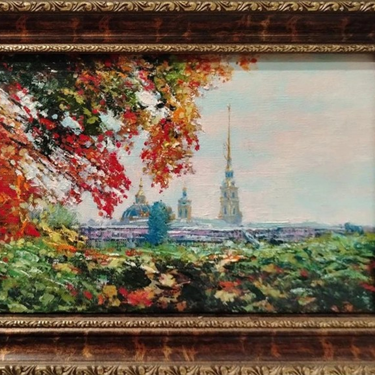 «Осень. Вид на Петропавловскую крепость и Собор». Artrostragallery.ru