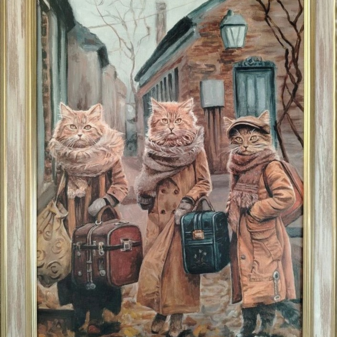 «Про осень, кошек и чемоданы». Artrostragallery.ru