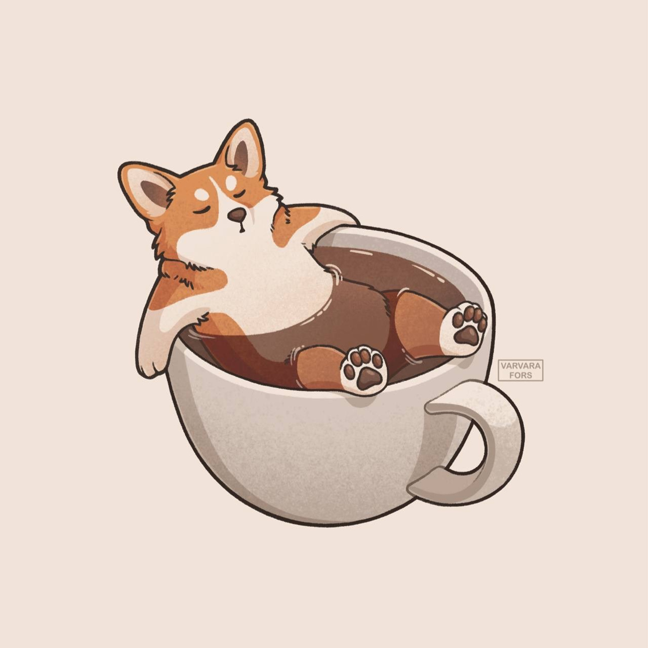Кофе коллаб. Художник Варвара Форс