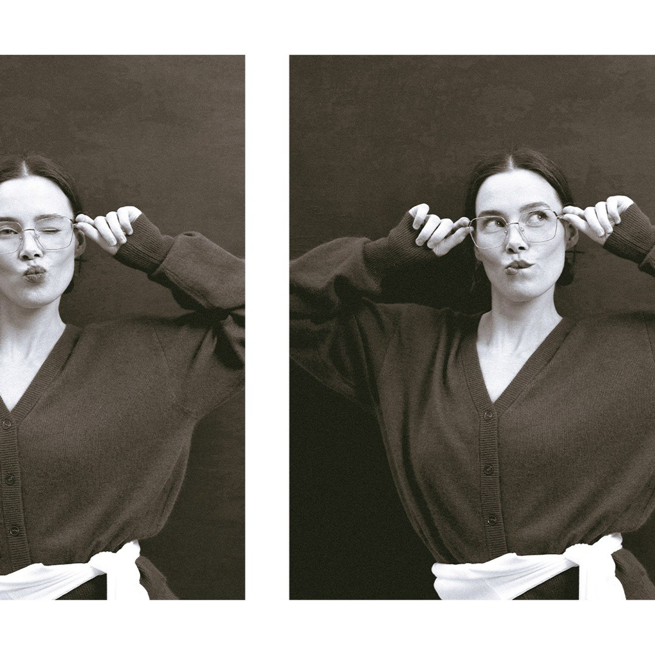 lookbook in studio with collages