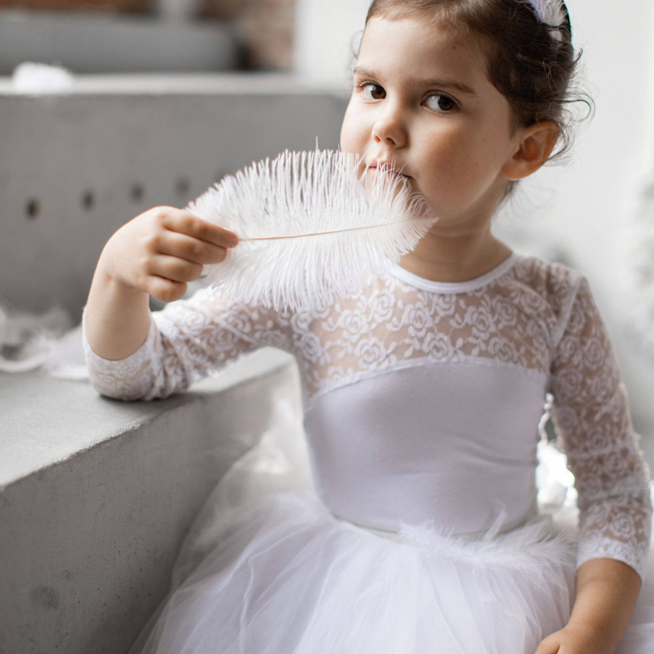 Балетные купальники белые детские