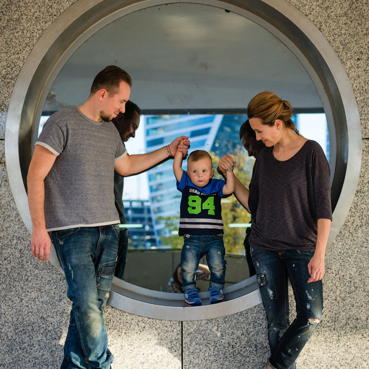 Семейная фотосессия в городе. Фотограф в Москве Татьяна Байкова