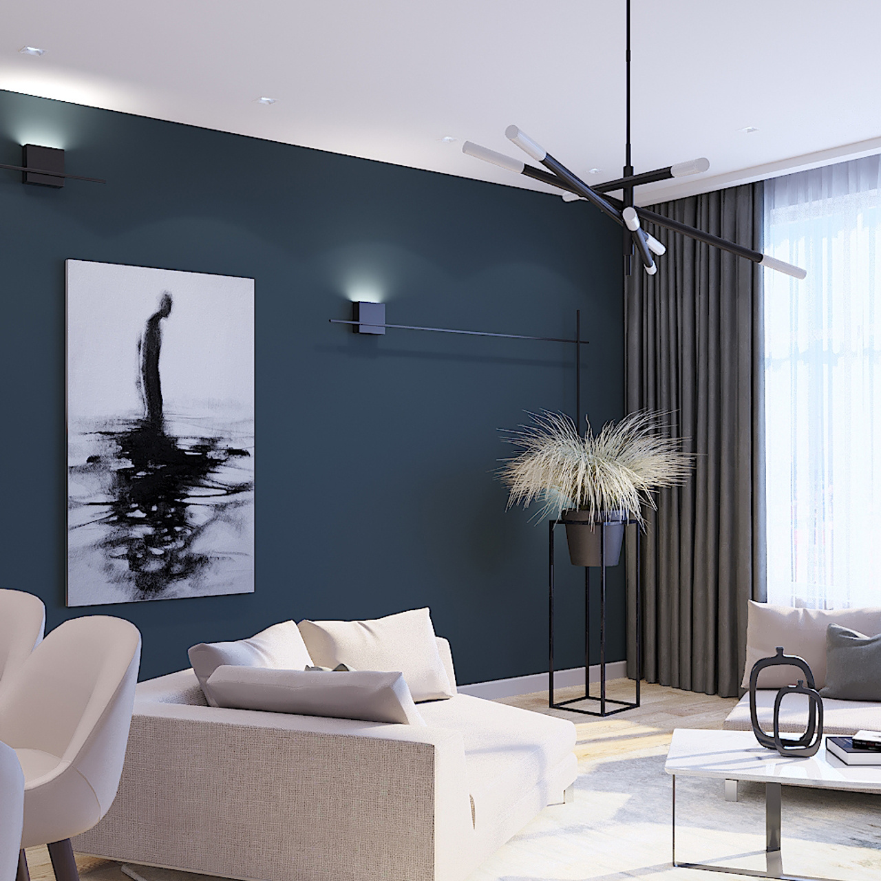 ЖК Арт. 3-к квартира. 81 м². Авторский дизайн интерьера