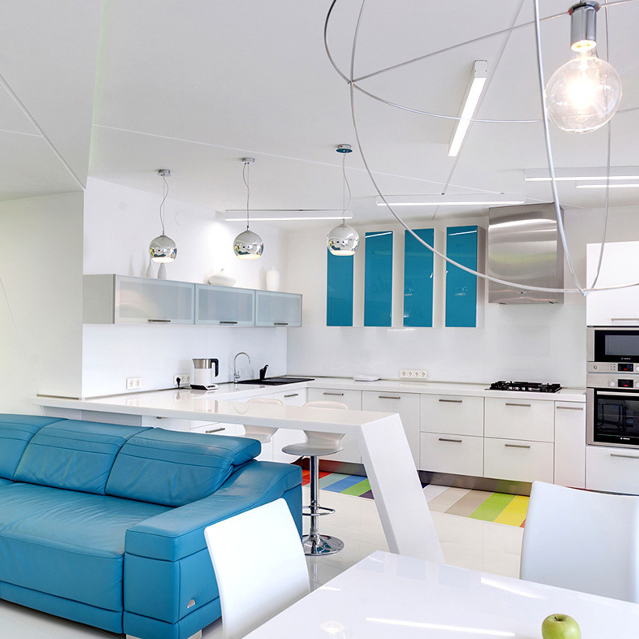 Трехкомнатная квартира в стиле Hight-Tech