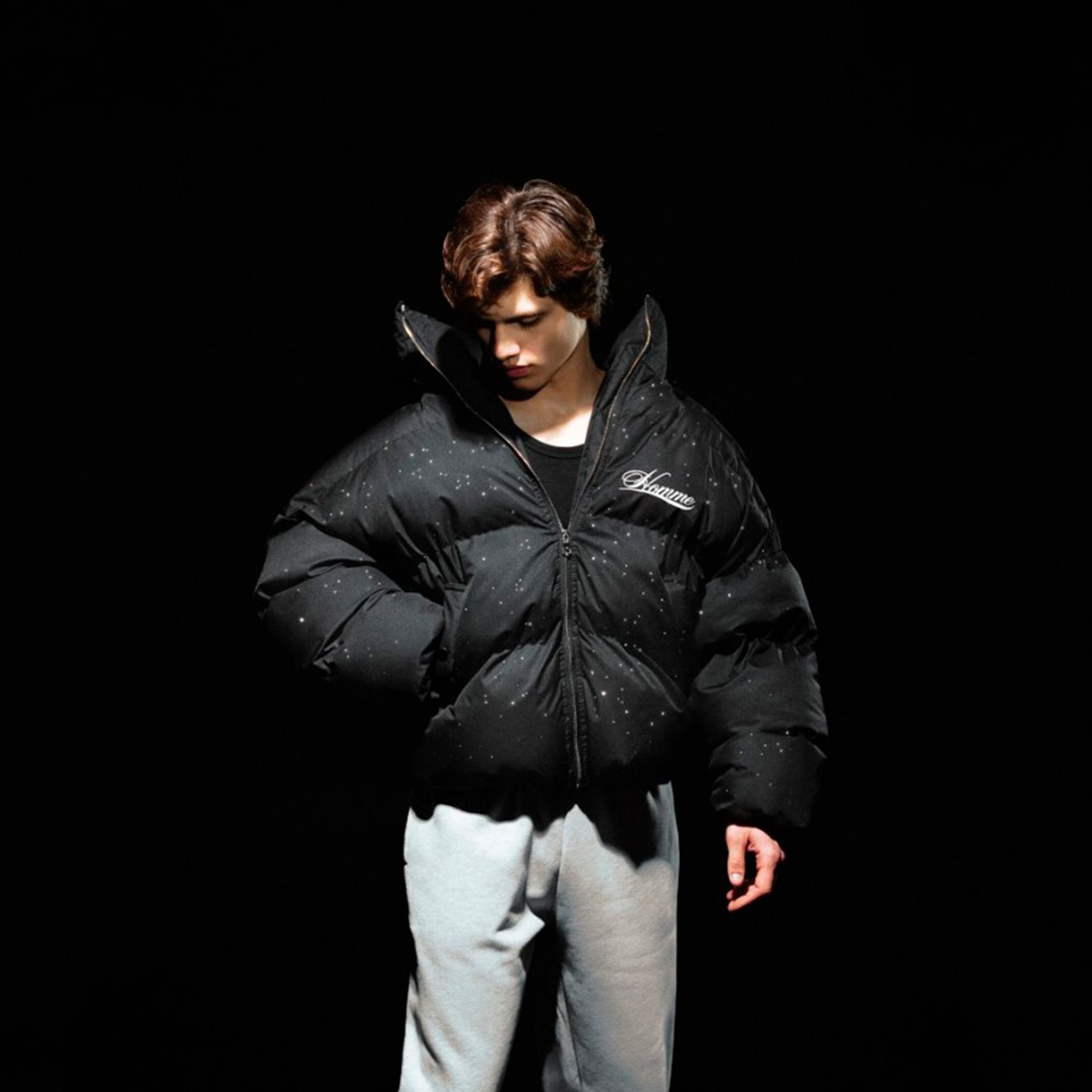 Пуховик унисекс со стразами. Matador