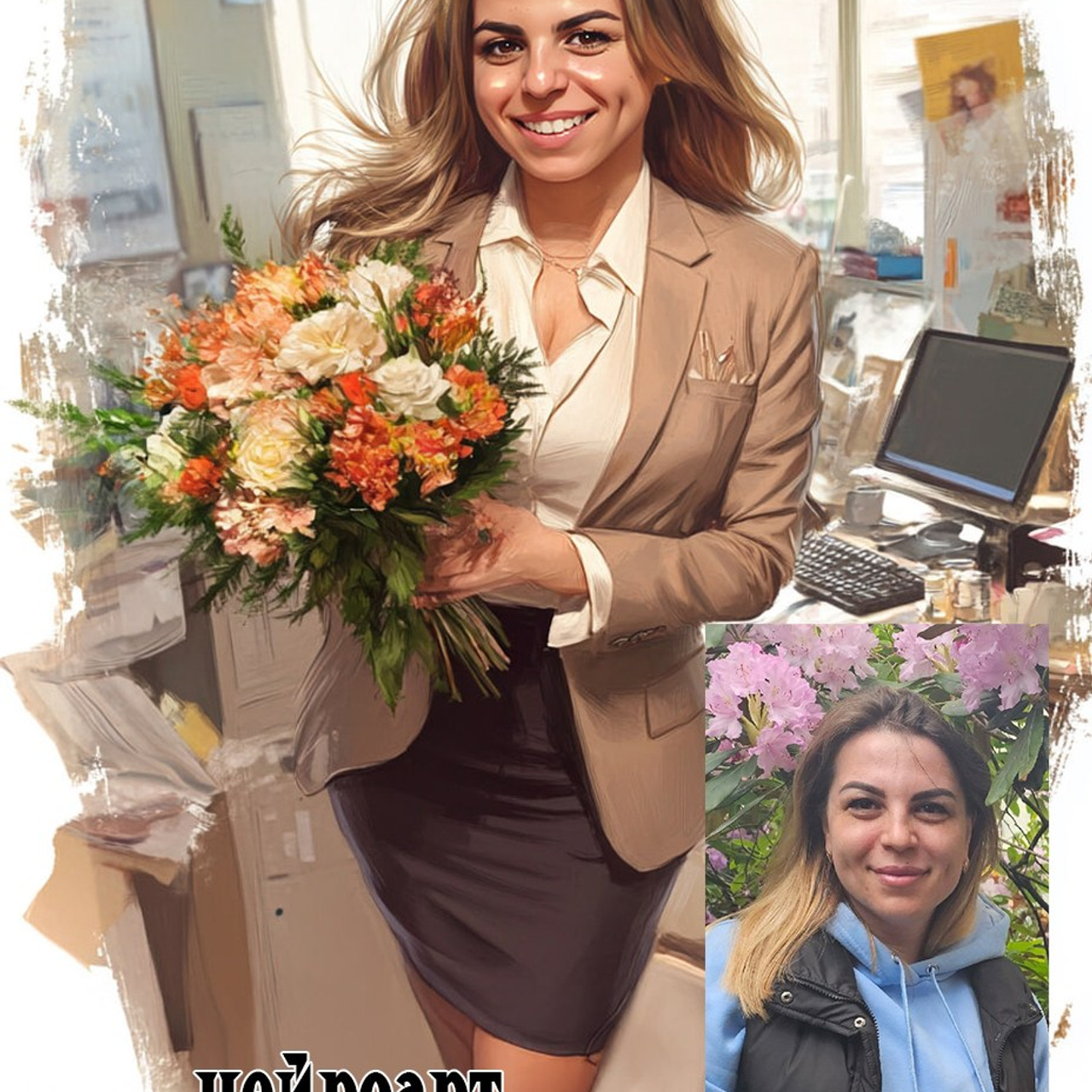 Арт портрет в электронном виде (Нейроарт). Фотограф (графический дизайнер) Полонская Юлия