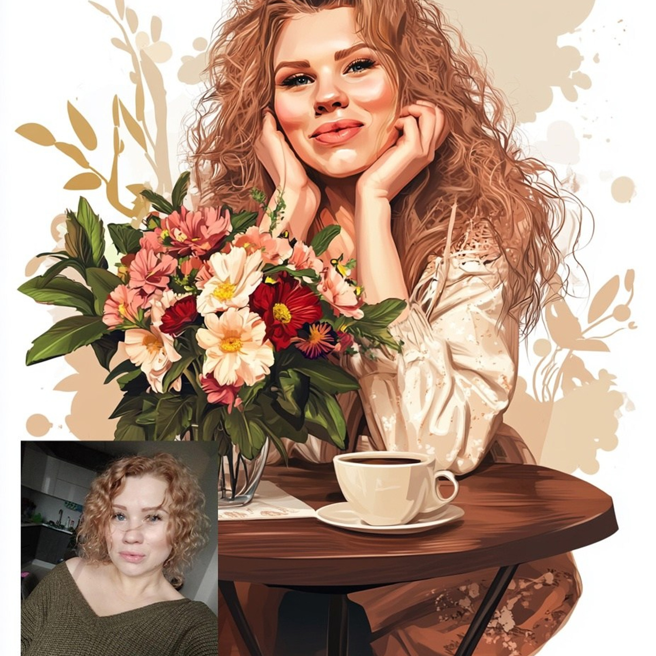 Арт портрет в электронном виде (Нейроарт). Фотограф (графический дизайнер) Полонская Юлия