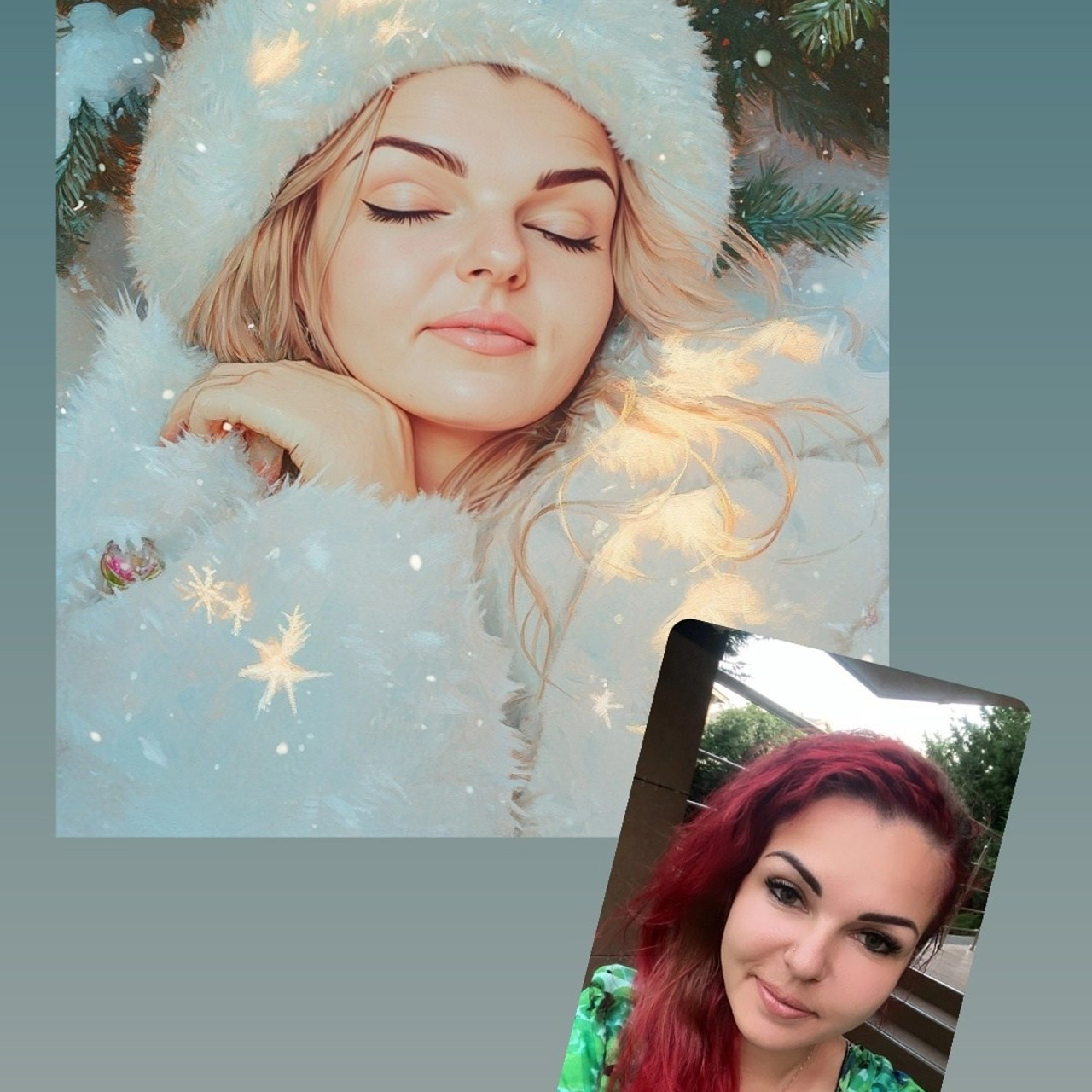 Арт портрет в электронном виде (Нейроарт). Фотограф (графический дизайнер) Полонская Юлия