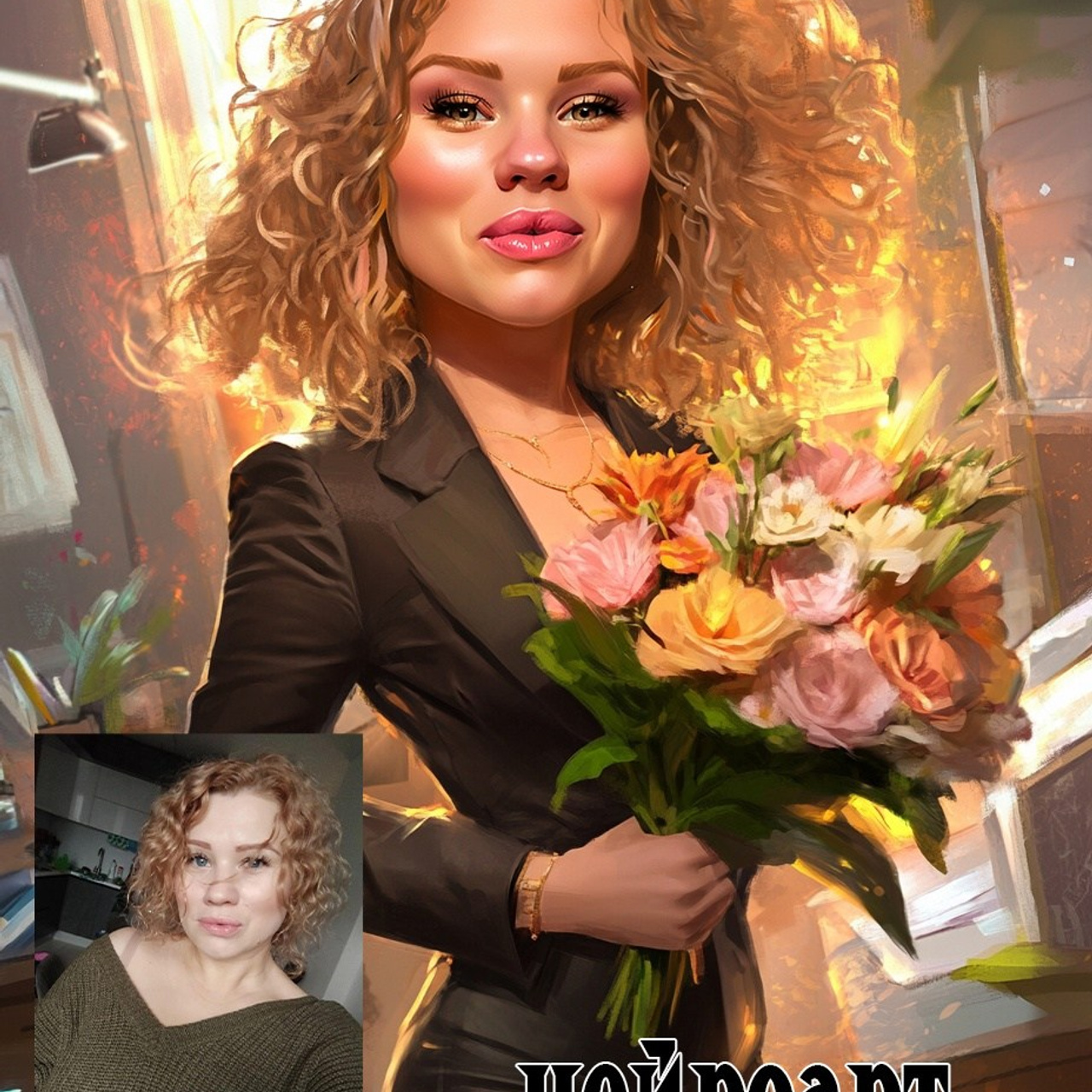 Арт портрет в электронном виде (Нейроарт). Фотограф (графический дизайнер) Полонская Юлия