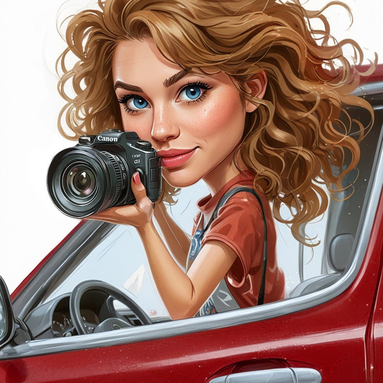 Шарж. Фотограф (графический дизайнер) Полонская Юлия