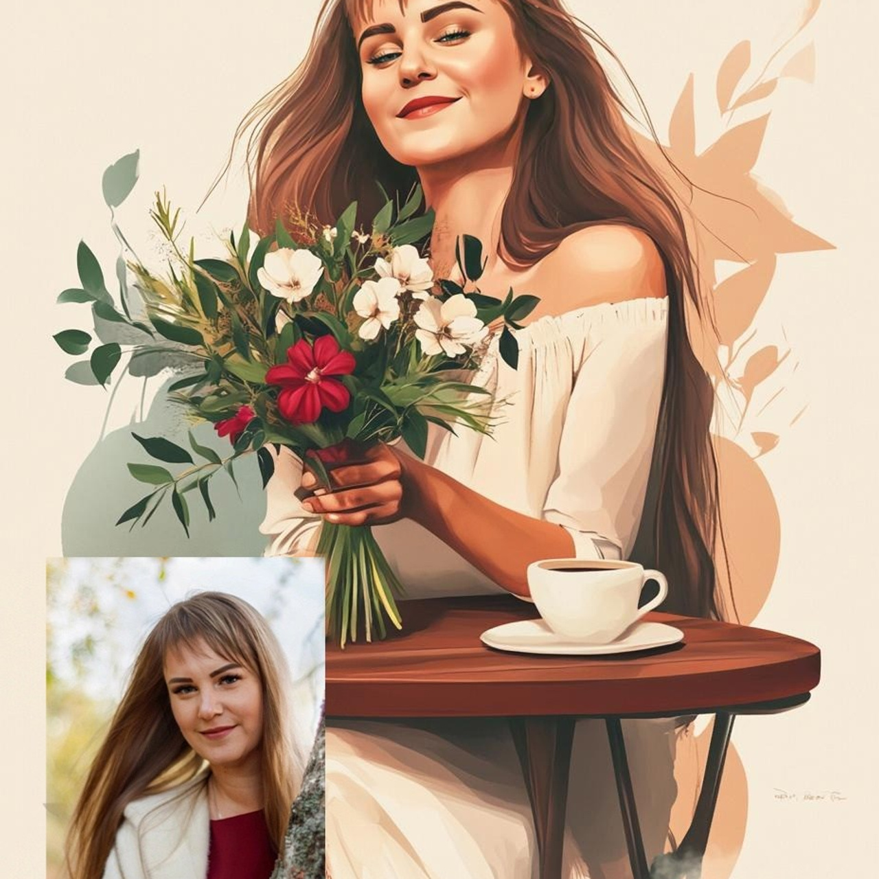 Арт портрет в электронном виде (Нейроарт). Фотограф (графический дизайнер) Полонская Юлия