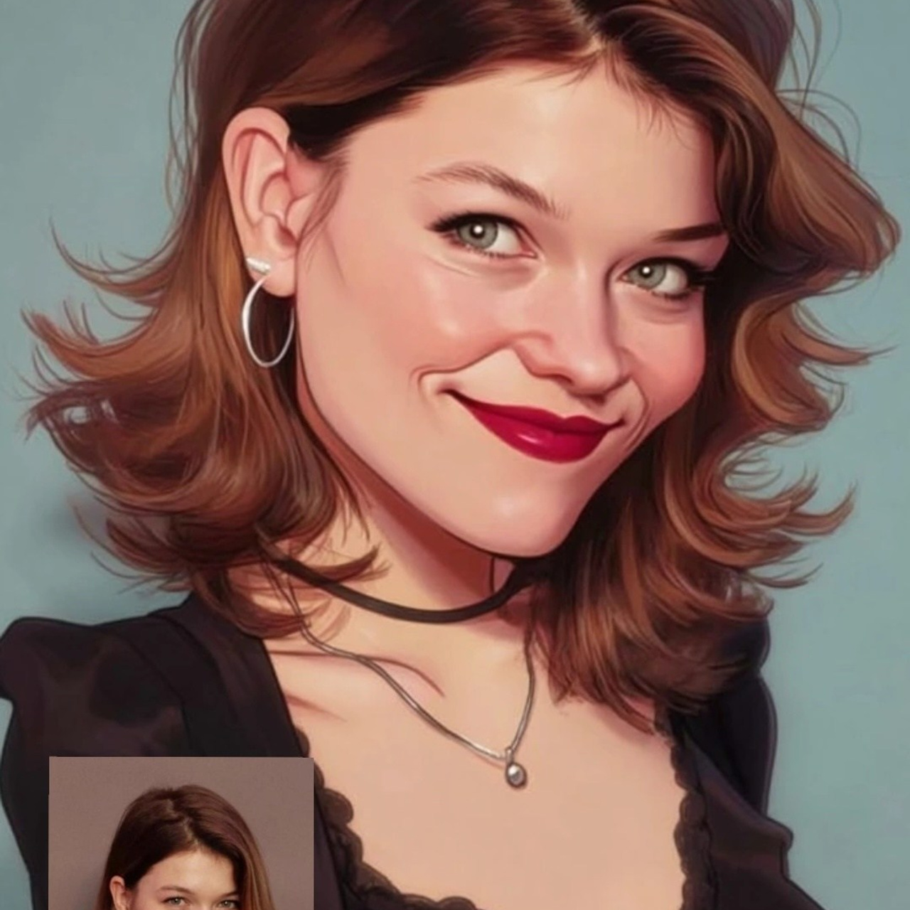 Шарж. Фотограф (графический дизайнер) Полонская Юлия