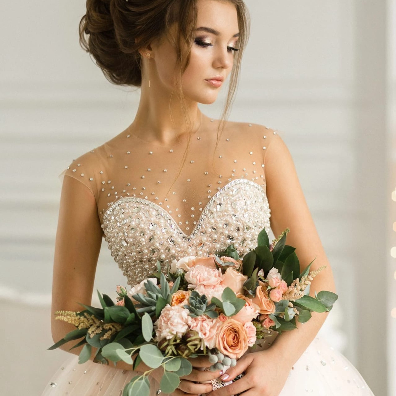 Портфолио Натали Брайт. топ. Салон свадебных стилистов