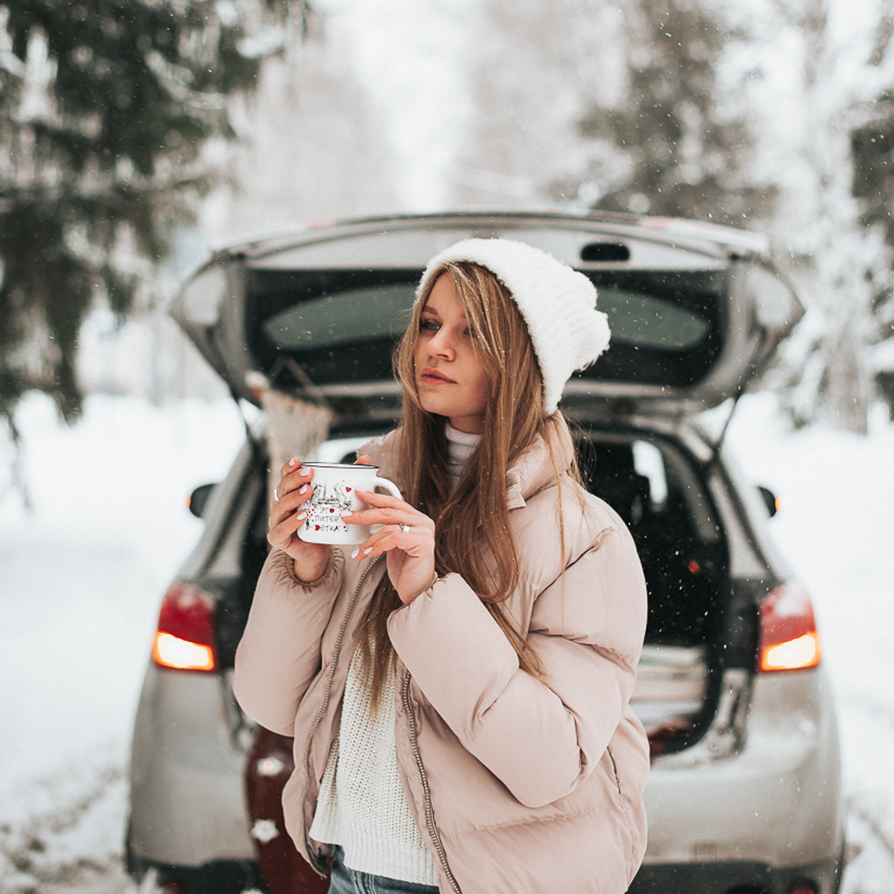 Настя. Зимний пикник.