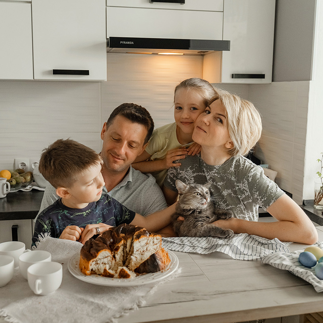 Домашняя фотоистория Елена + Юра, Даша и Никита