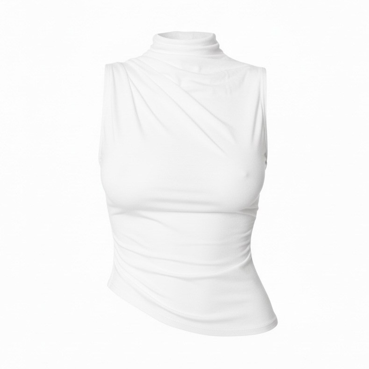 Топ с драпировкой Бело-Молочный. Alice Version