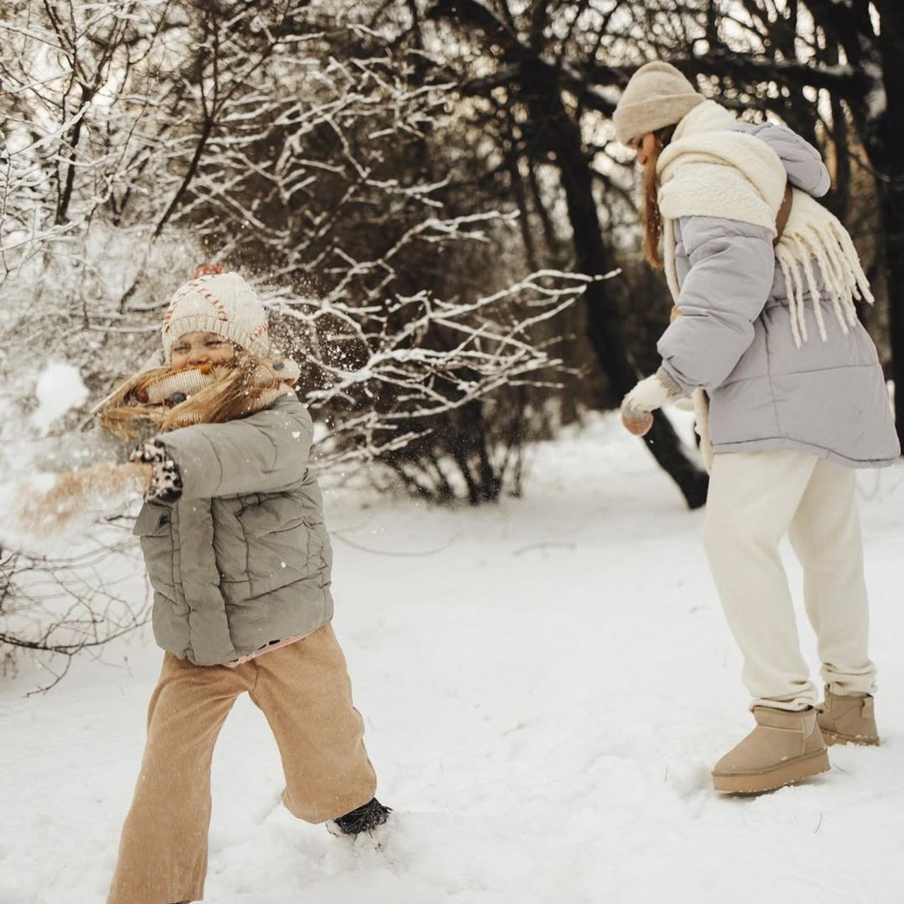 Семейная Зимой на улице
