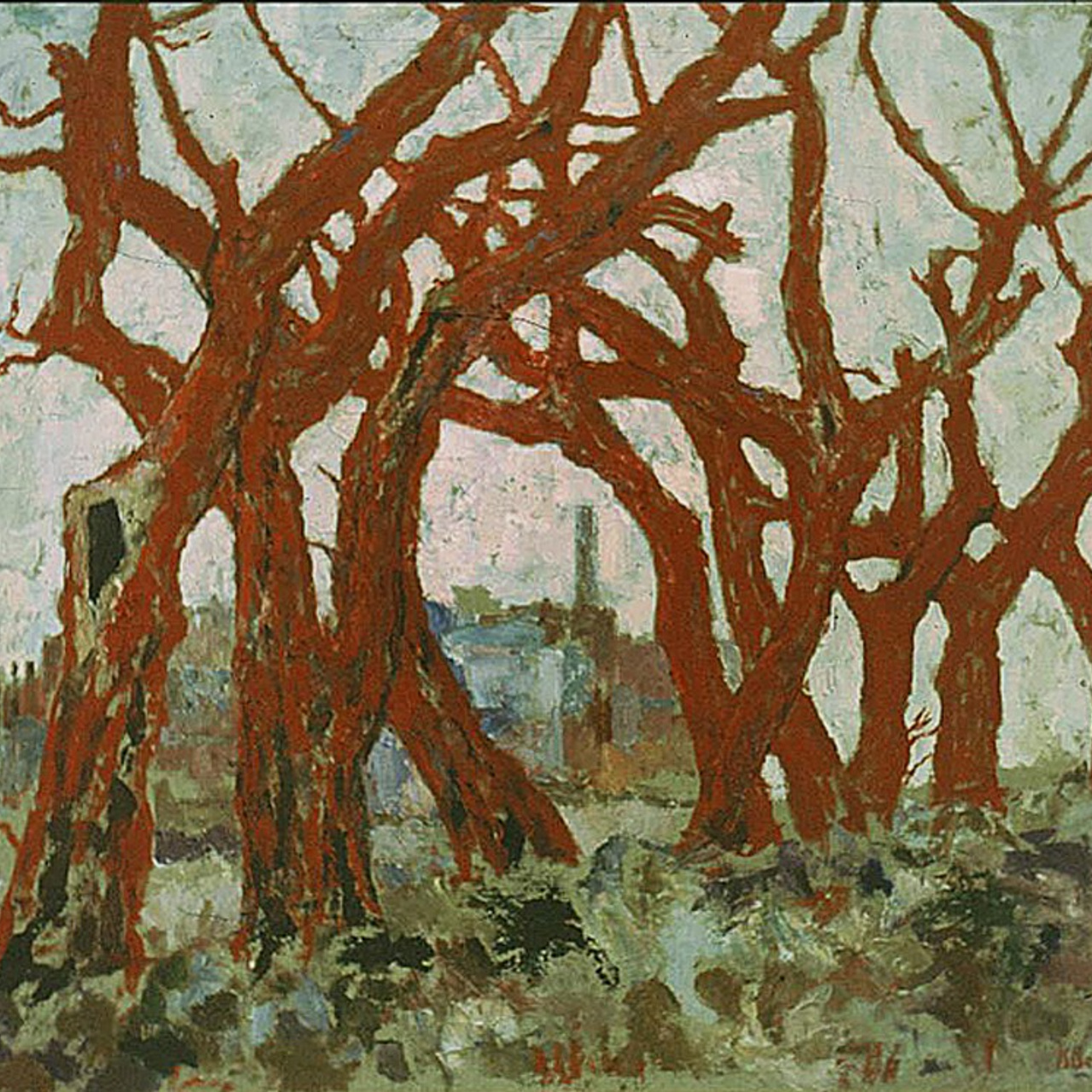 «Красные деревья» 1964 год Тульский музей изобр. иск.