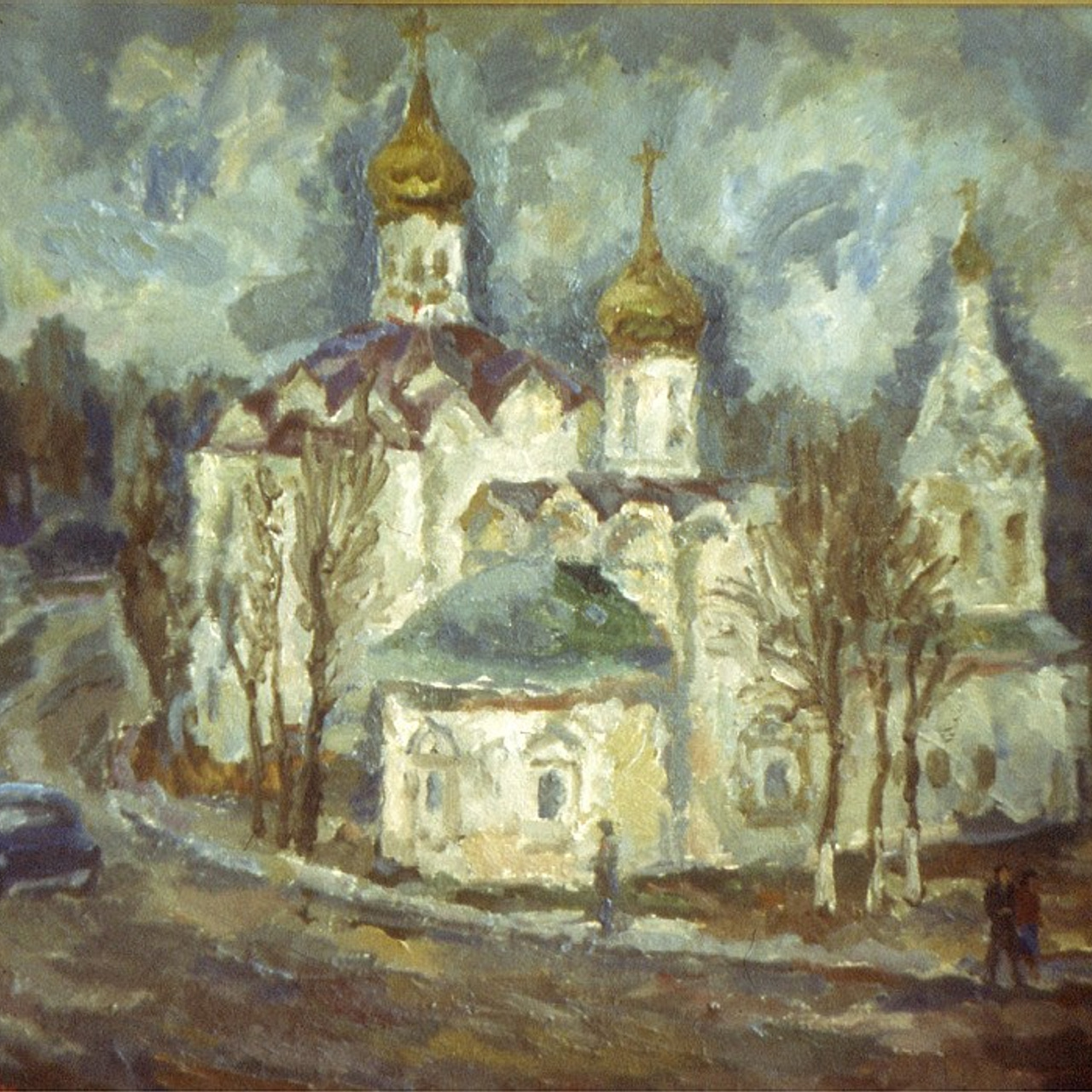 «В Загорске» 1990 год Тульский музей изобр.иск.