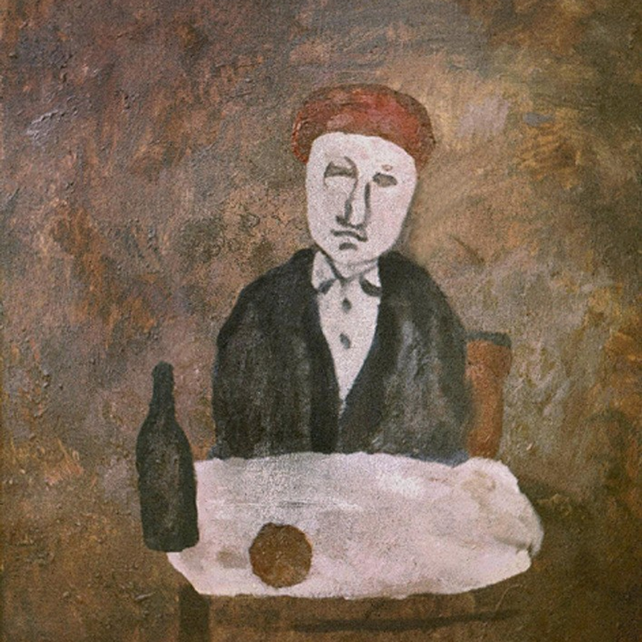 «Человек в красном берете» 1989 год Тульский музей изобр. иск.