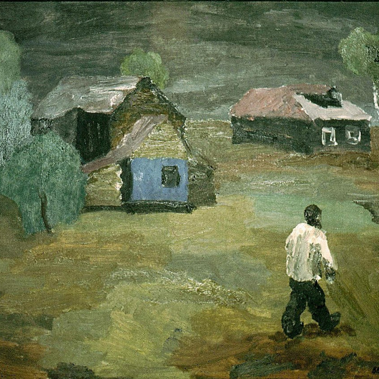 «Пейзаж с фигурой» 1991 год Вологодская карт. галерея