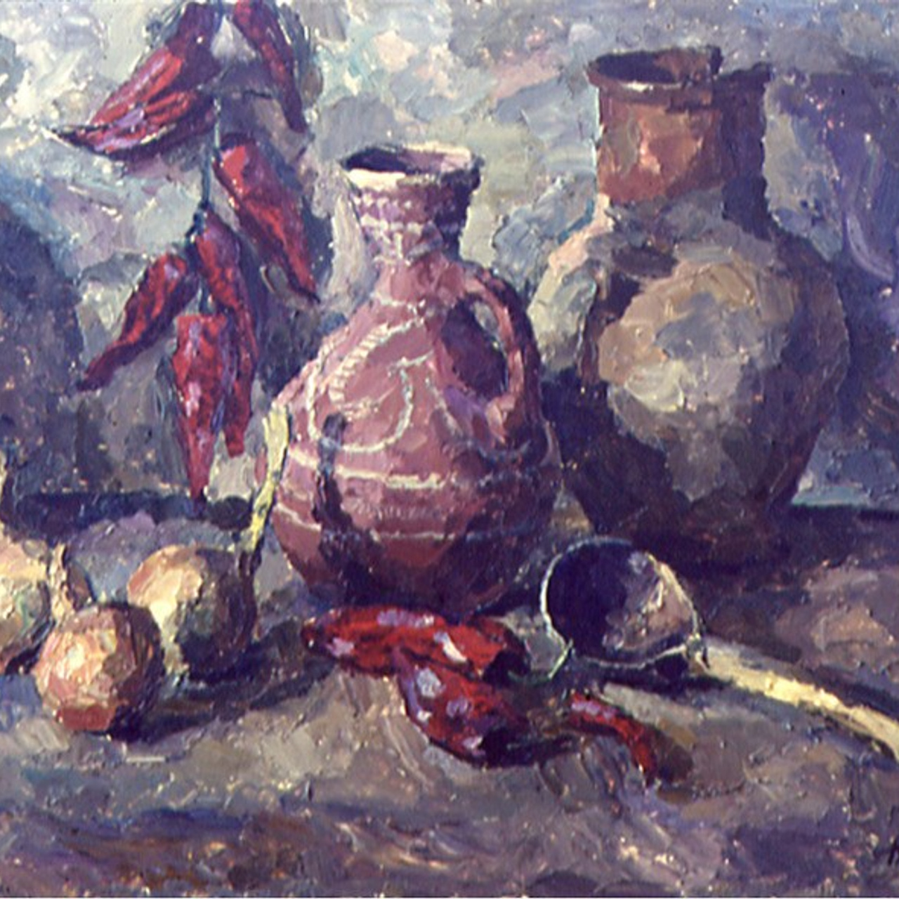 «Натюрморт с красным перцем» 1963 год Собр. Ф.Ваккари. Италия