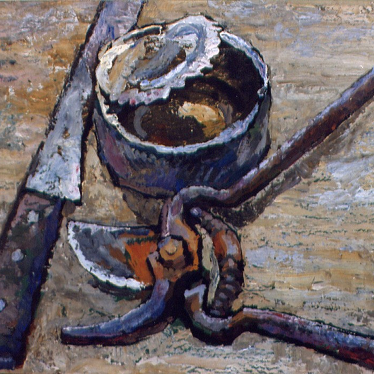 «Секатор, нож и банка» 1971 год Собр. Д. Томас. Мадрид