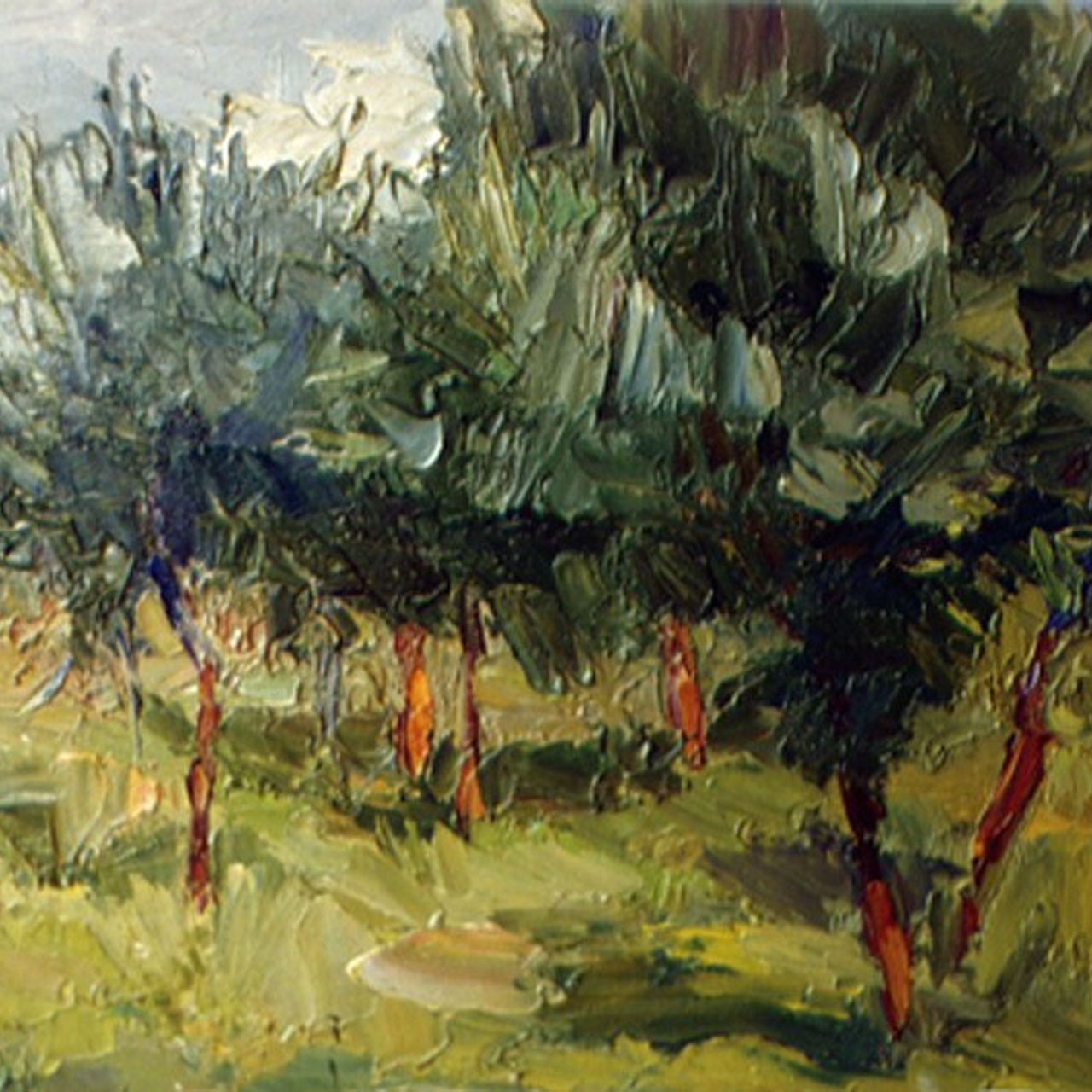 «Пробковые дубы под Хостой» 1958 год Собр. Д. Томас. Мадрид