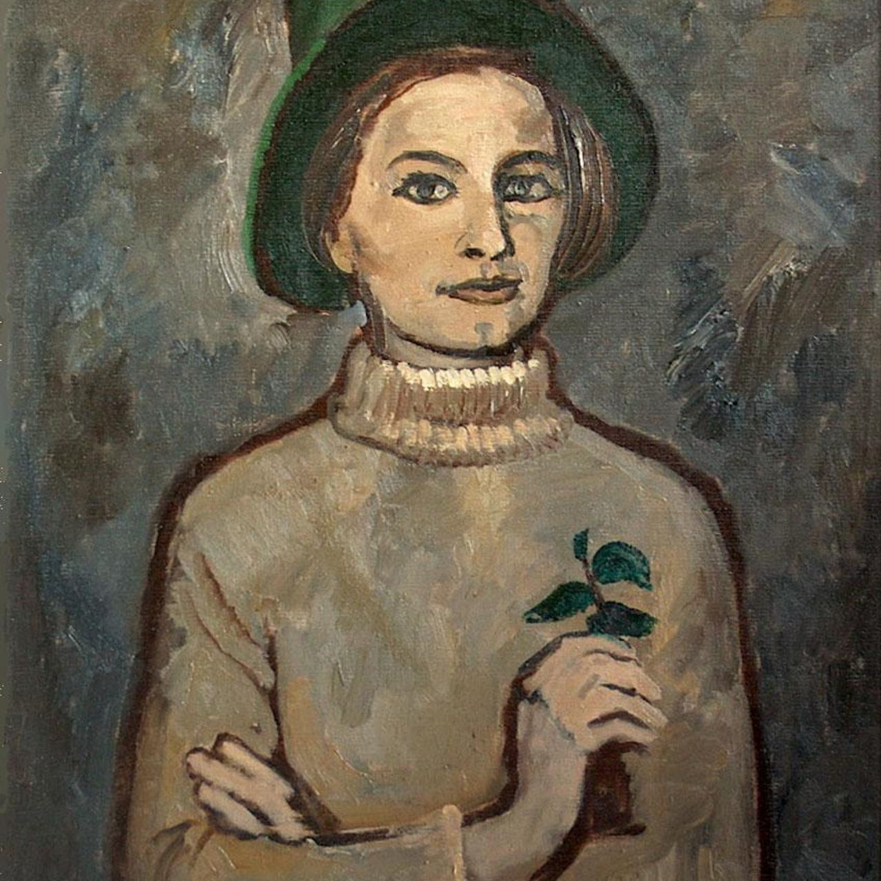 «Женщина в зелёной шляпке» 1980 год Собр. Т.Вонг. Гонкон