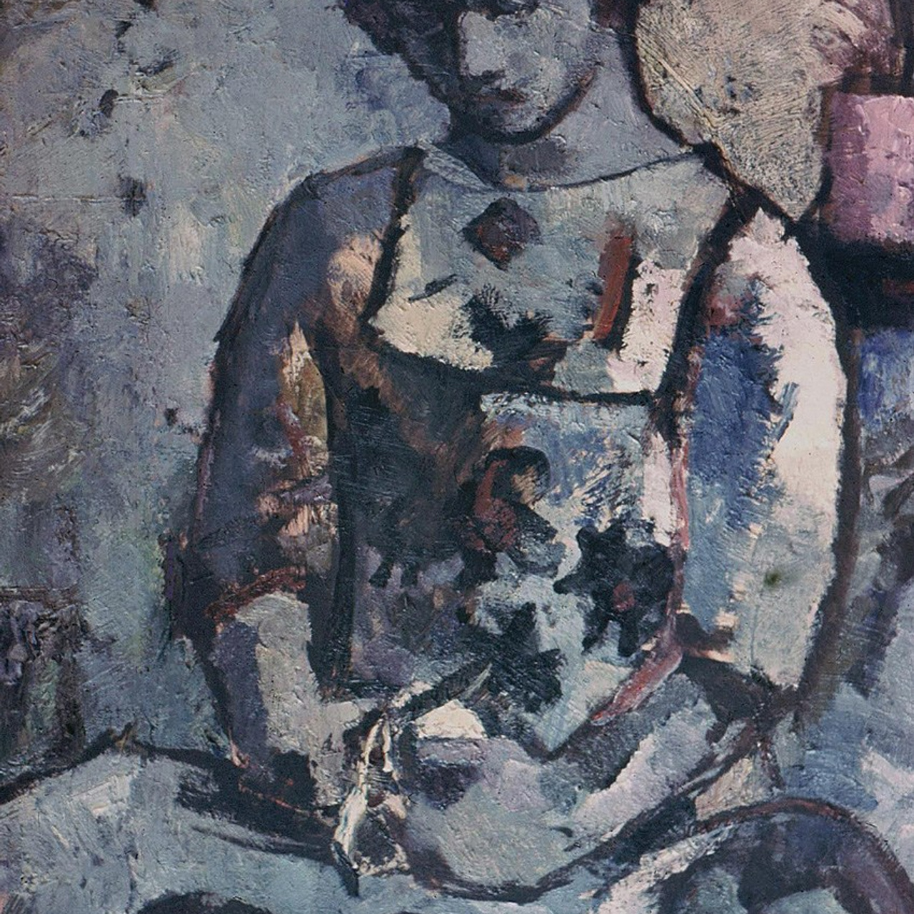 «Чистка картофеля» 1964 год Тульский музей изобр. иск.