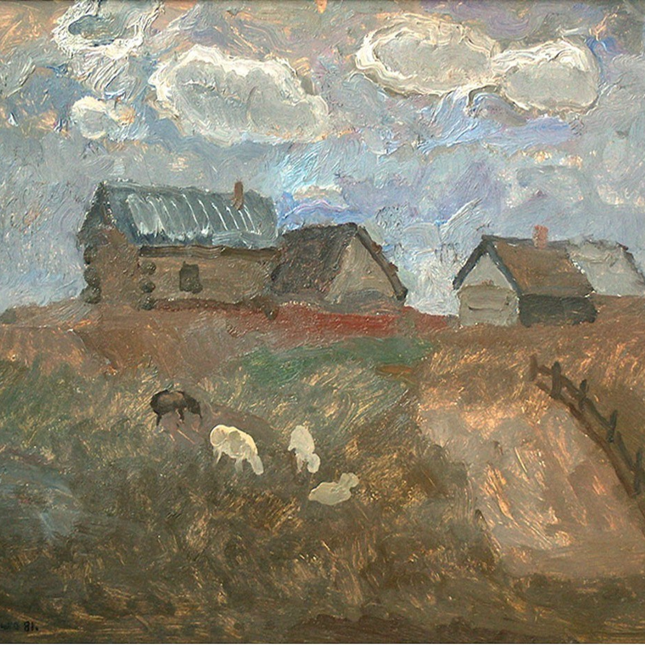 «Пейзаж с овцами» 1981 год Собр. Х. К. Видал. Чикаго