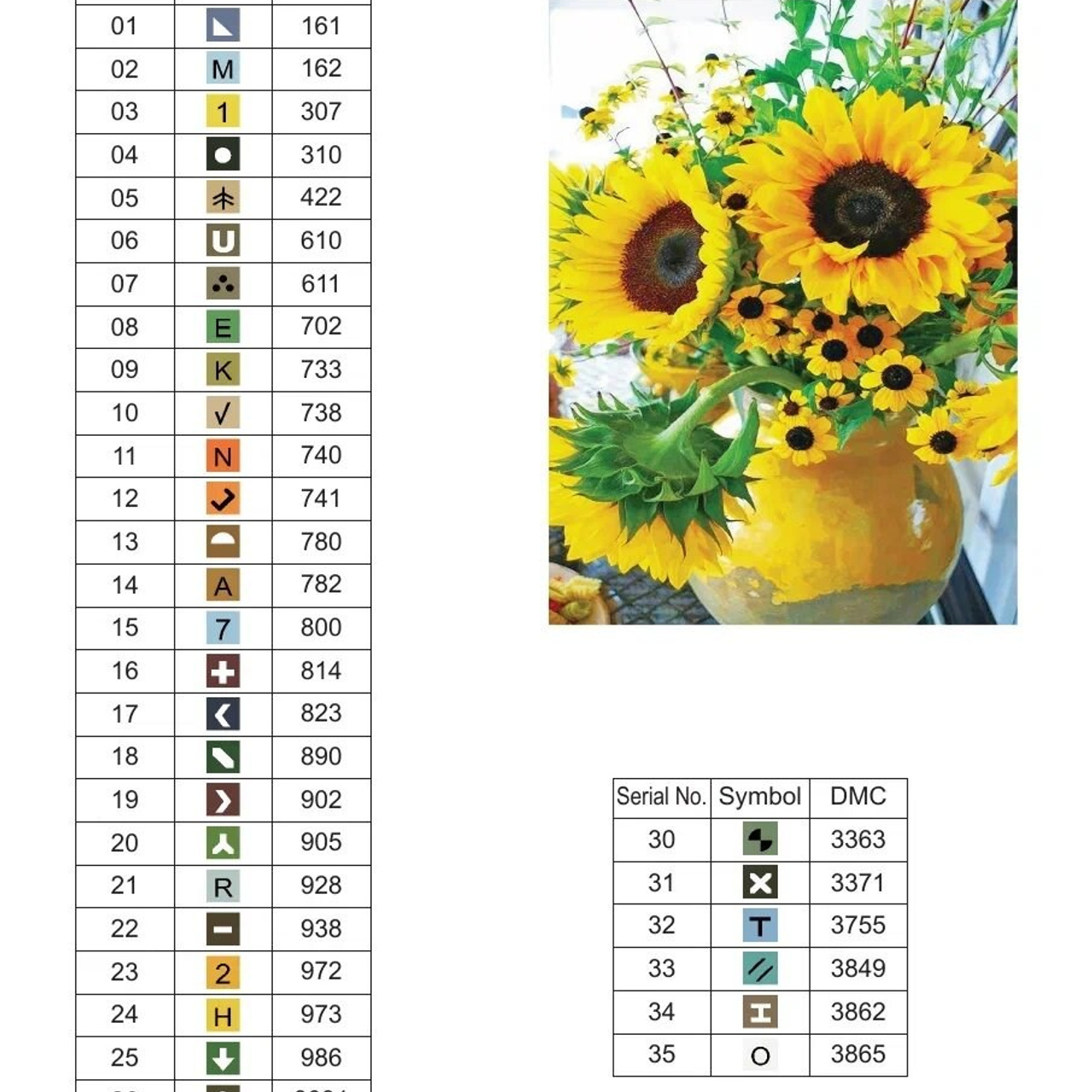 Цветовые карты старые символы. Алмазная мозаика CVL