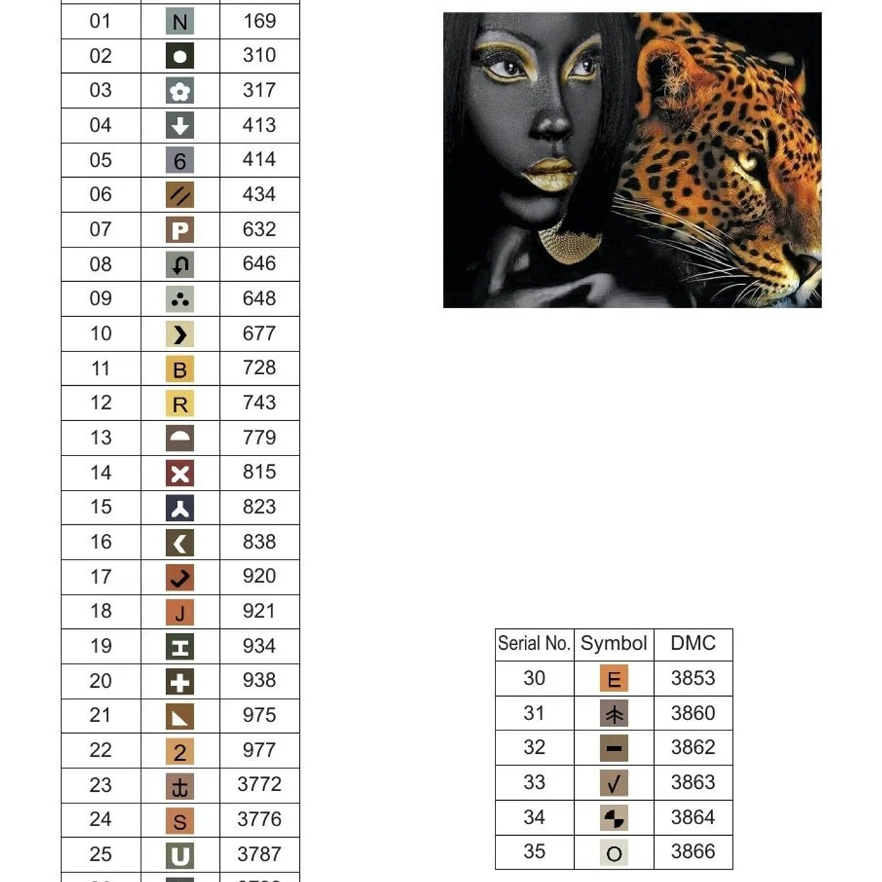 Цветовые карты старые символы. Алмазная мозаика CVL