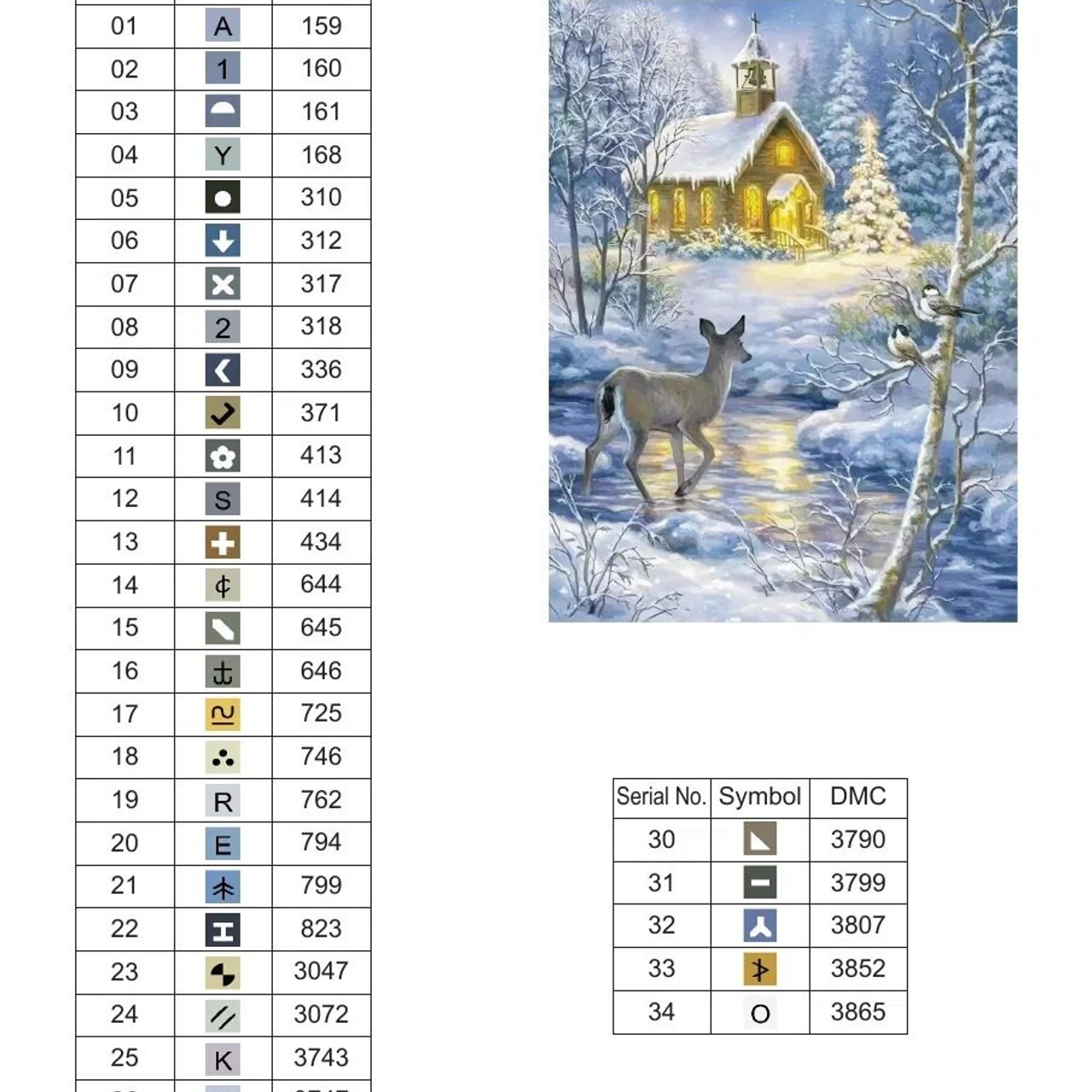 Цветовые карты старые символы. Алмазная мозаика CVL