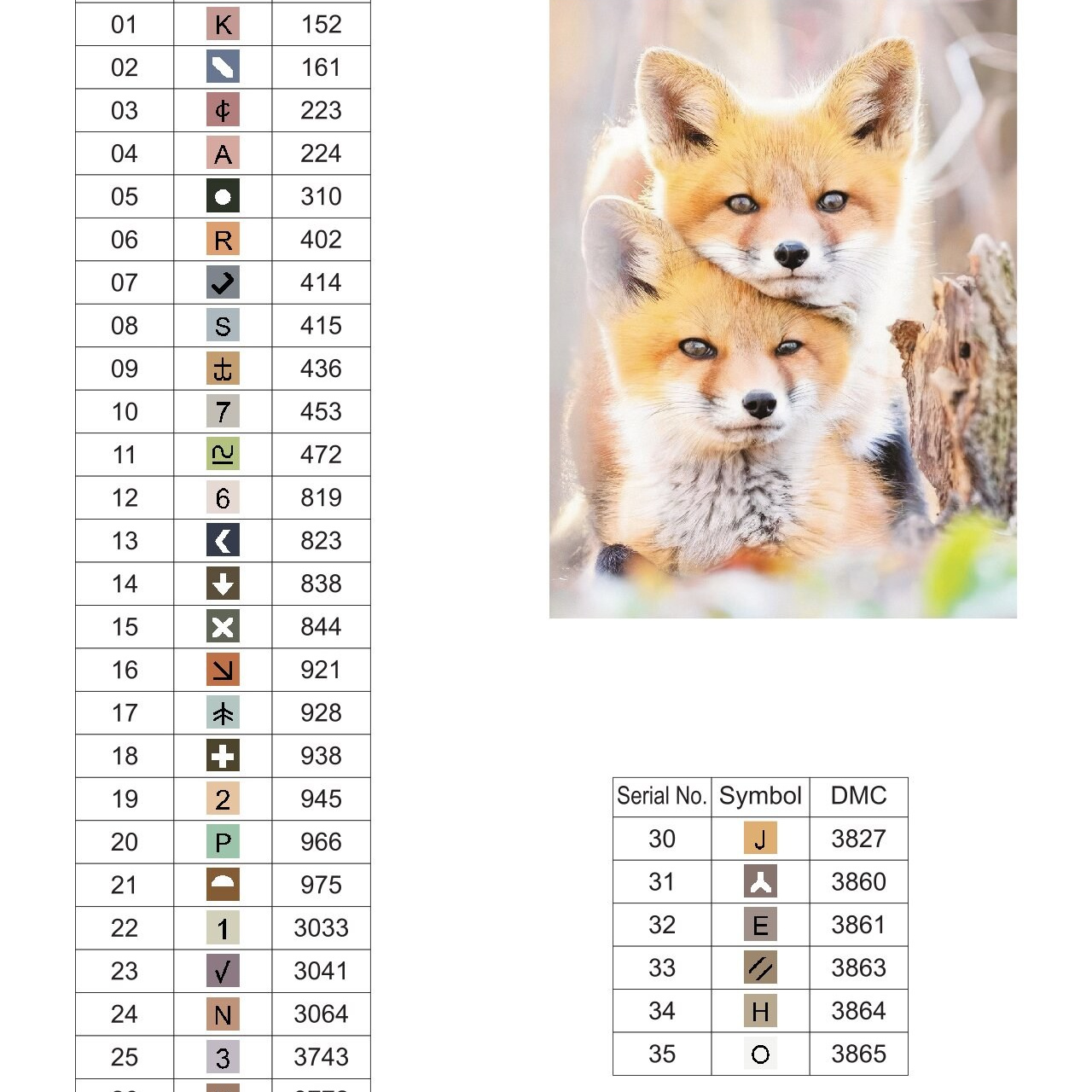 Цветовые карты старые символы. Алмазная мозаика CVL