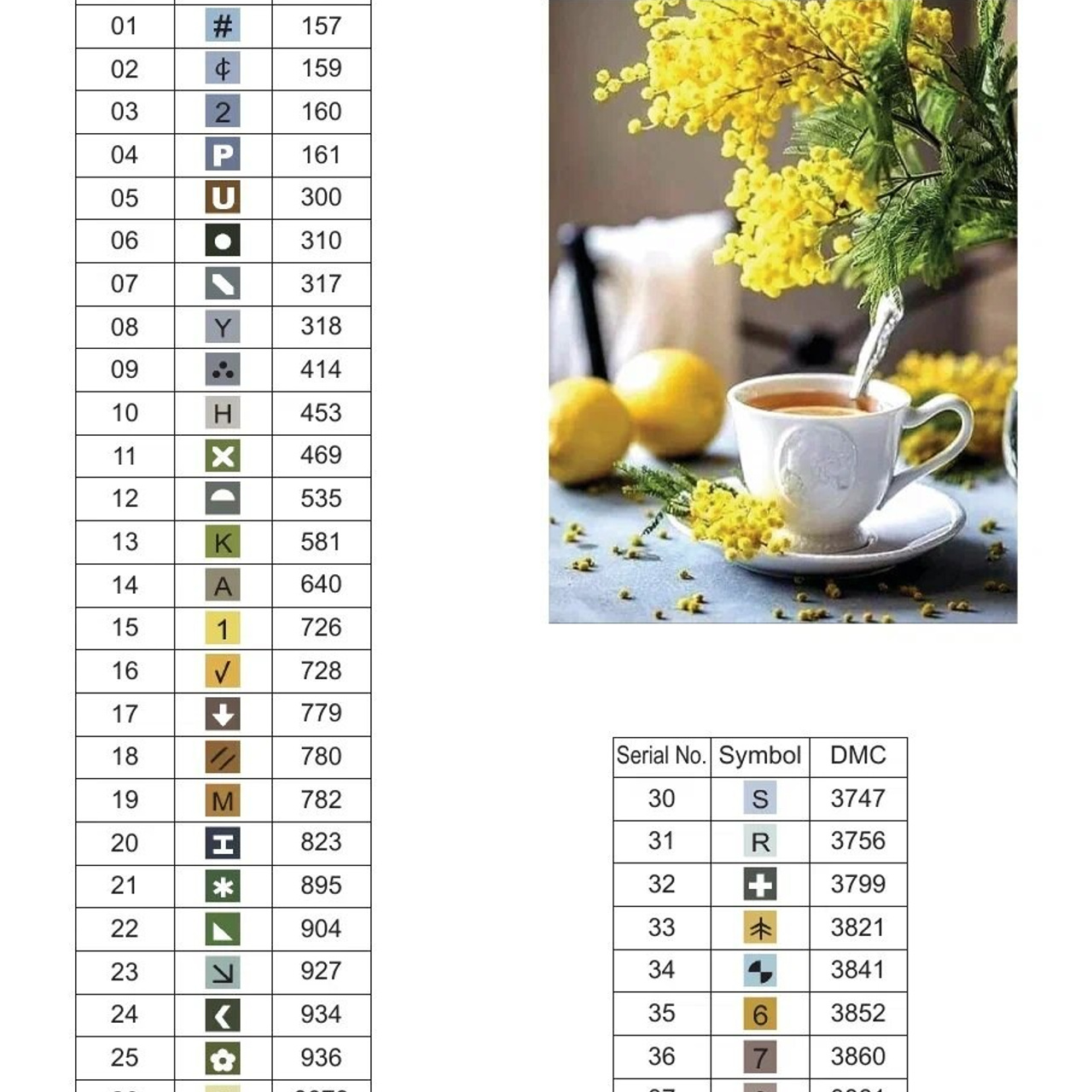 Цветовые карты старые символы. Алмазная мозаика CVL