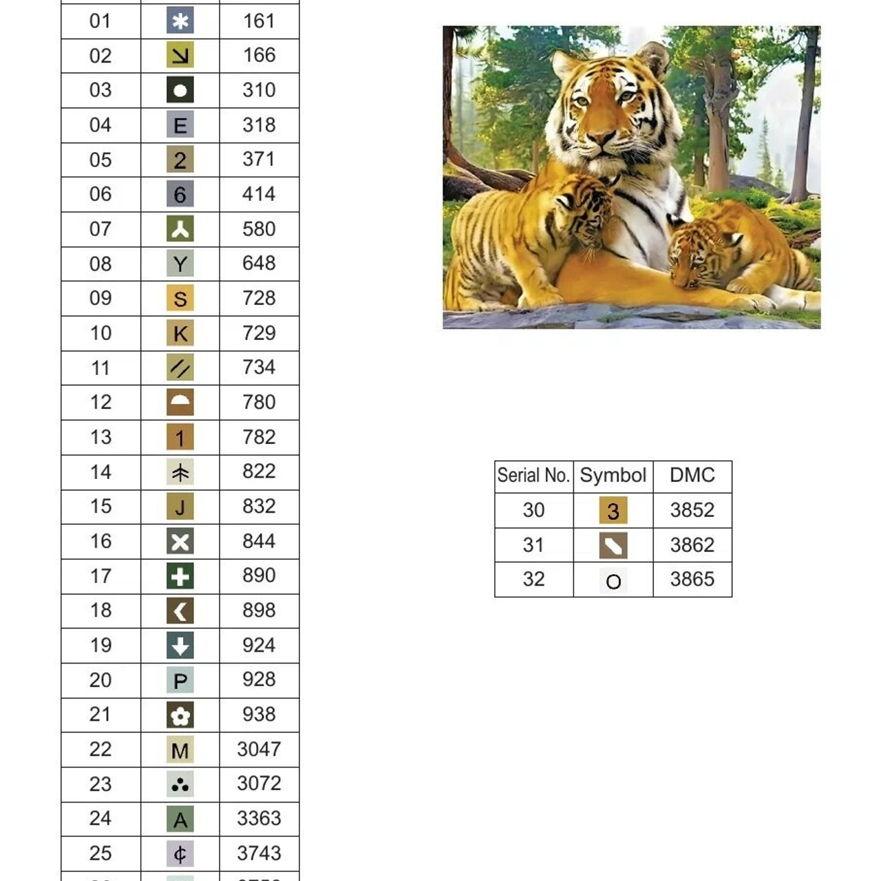 Цветовые карты старые символы. Алмазная мозаика CVL